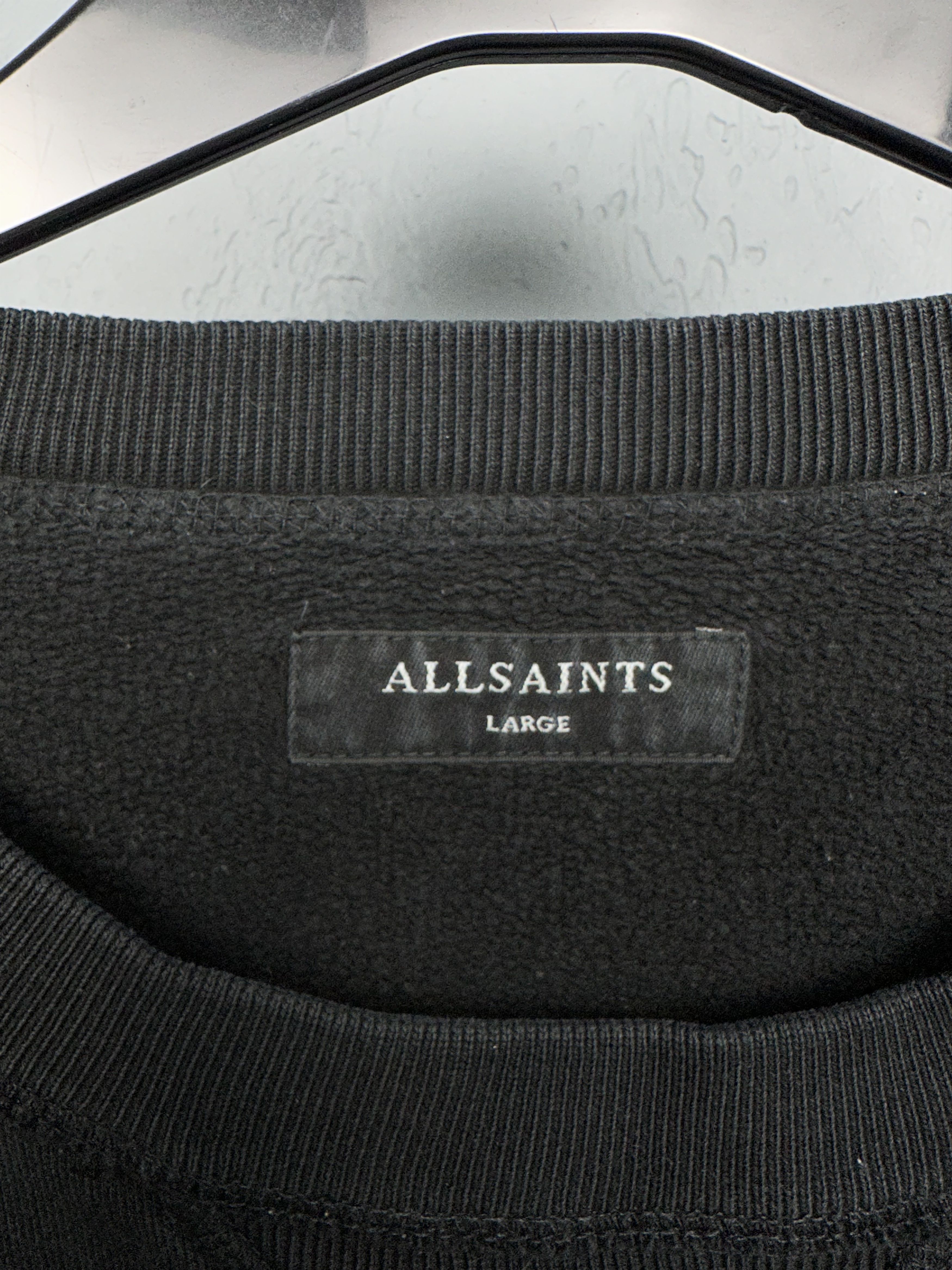 Allsaints Allsaints Mens Ictus Crew Neck Distressed Sweatshirt Size US L / EU 52-54 / 3 - 4 Thumbnail