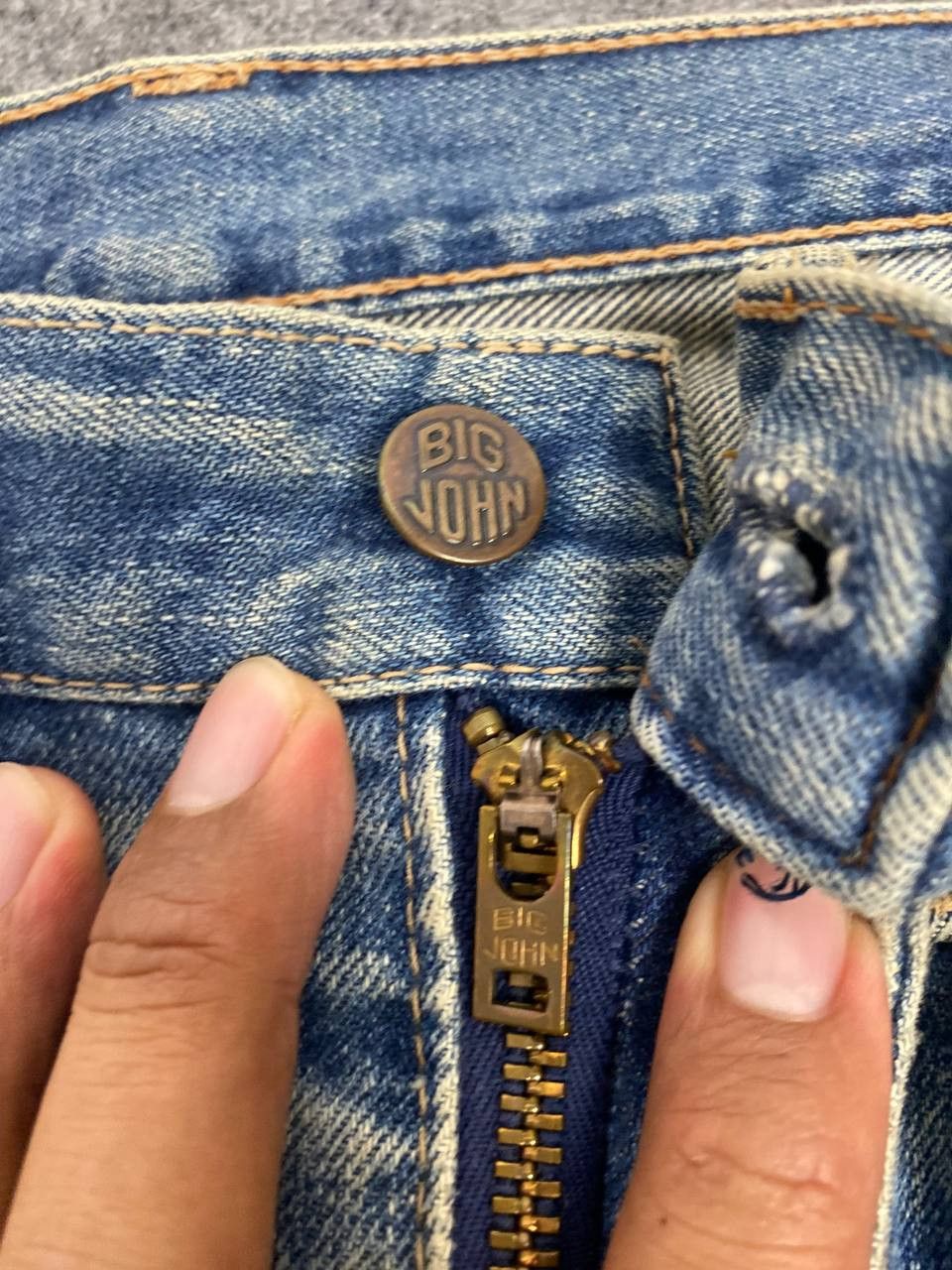 Big John vintage big john distressed denim nice design Size US 32 / EU 48 - 14 Thumbnail
