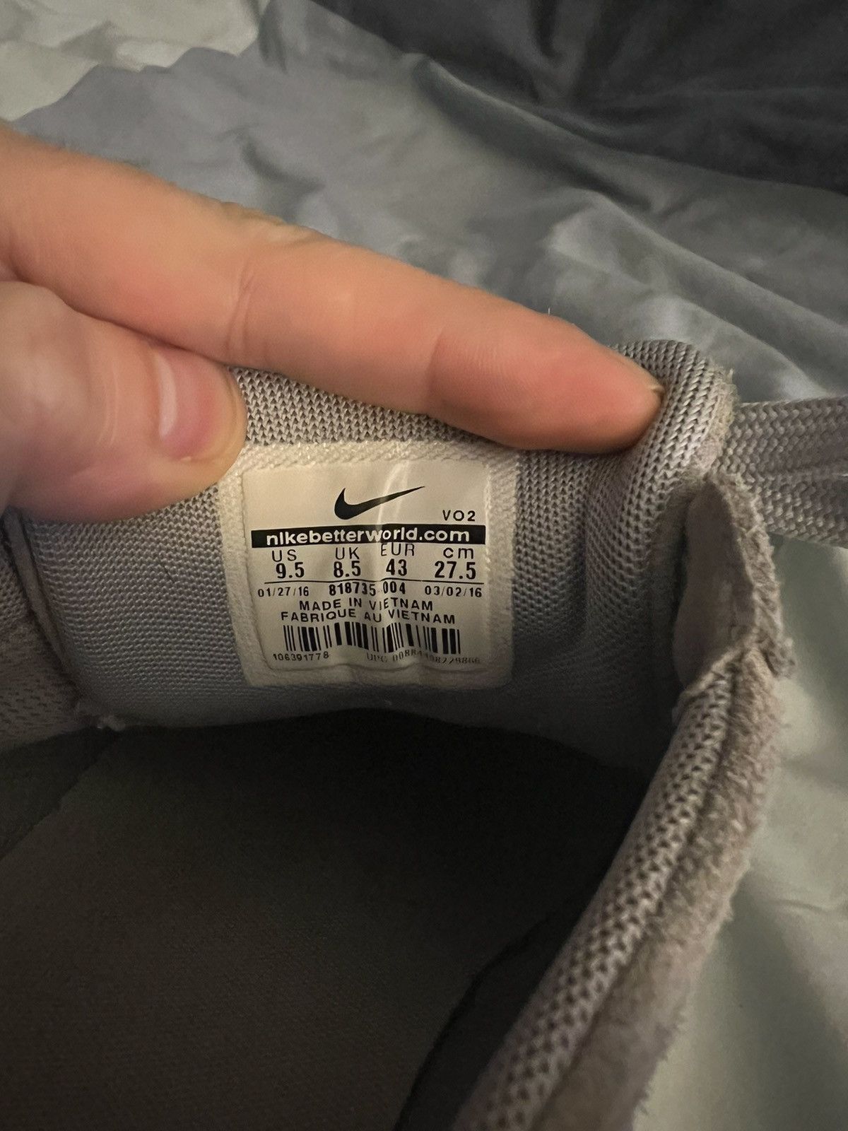 Nike Nike Air Force 1/Ultra Force 1 Wolf Grey 2016 Size US 9.5 / EU 42-43 - 8 Thumbnail