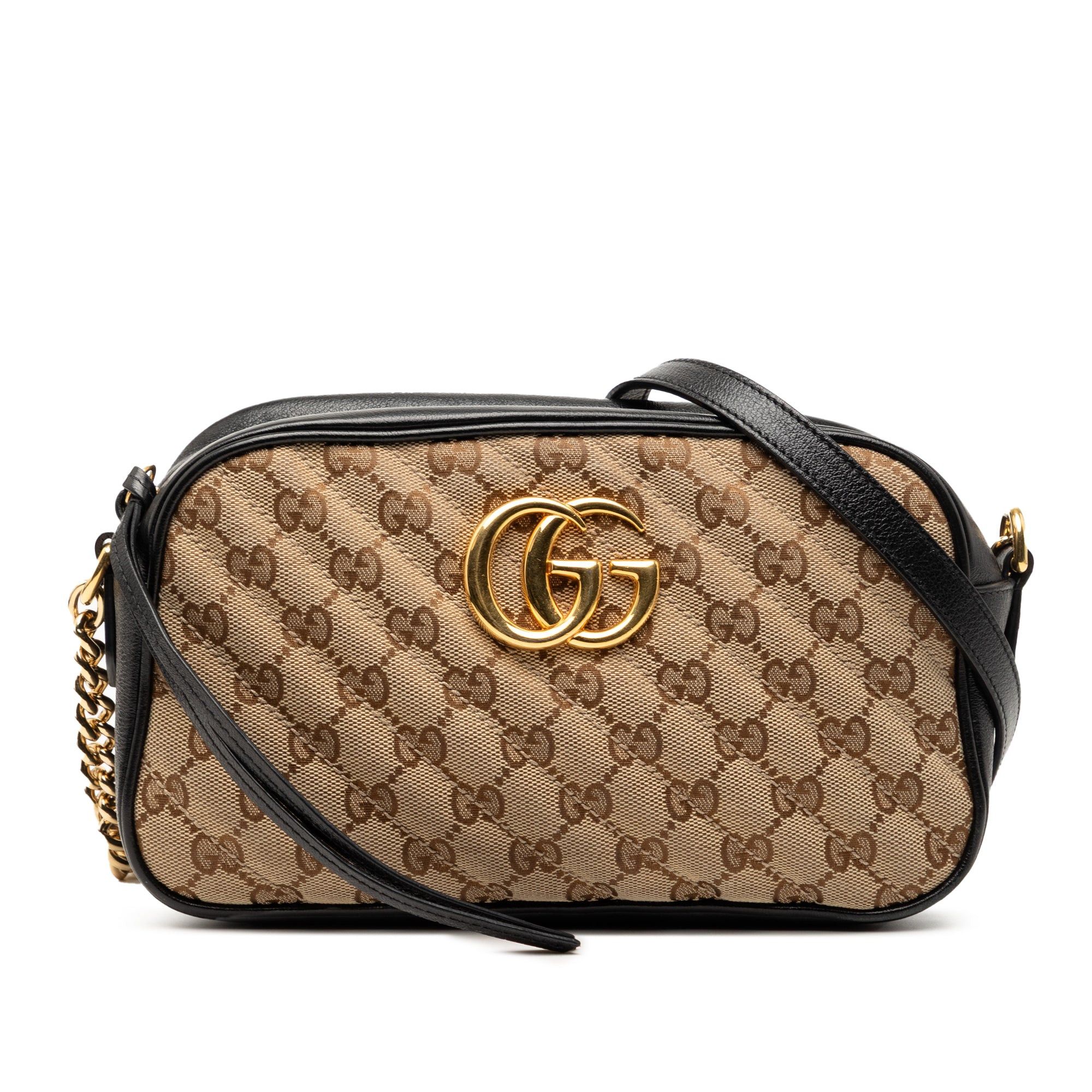 Gucci Small GG Marmont Matelasse GG Canvas and Leather Crossbody Size ONE SIZE - 1 Thumbnail