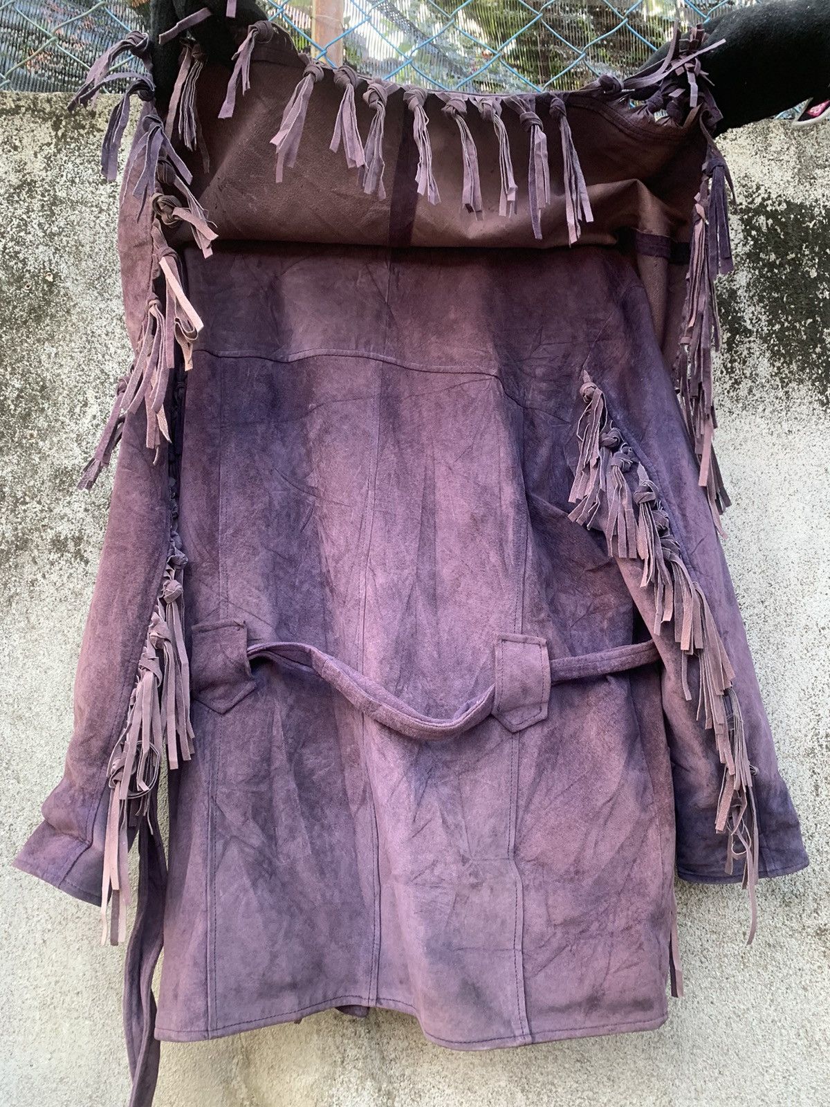 Vintage Vintage Suede Leather American Western Fringe Jacket Size S / US 4 / IT 40 - 14 Thumbnail