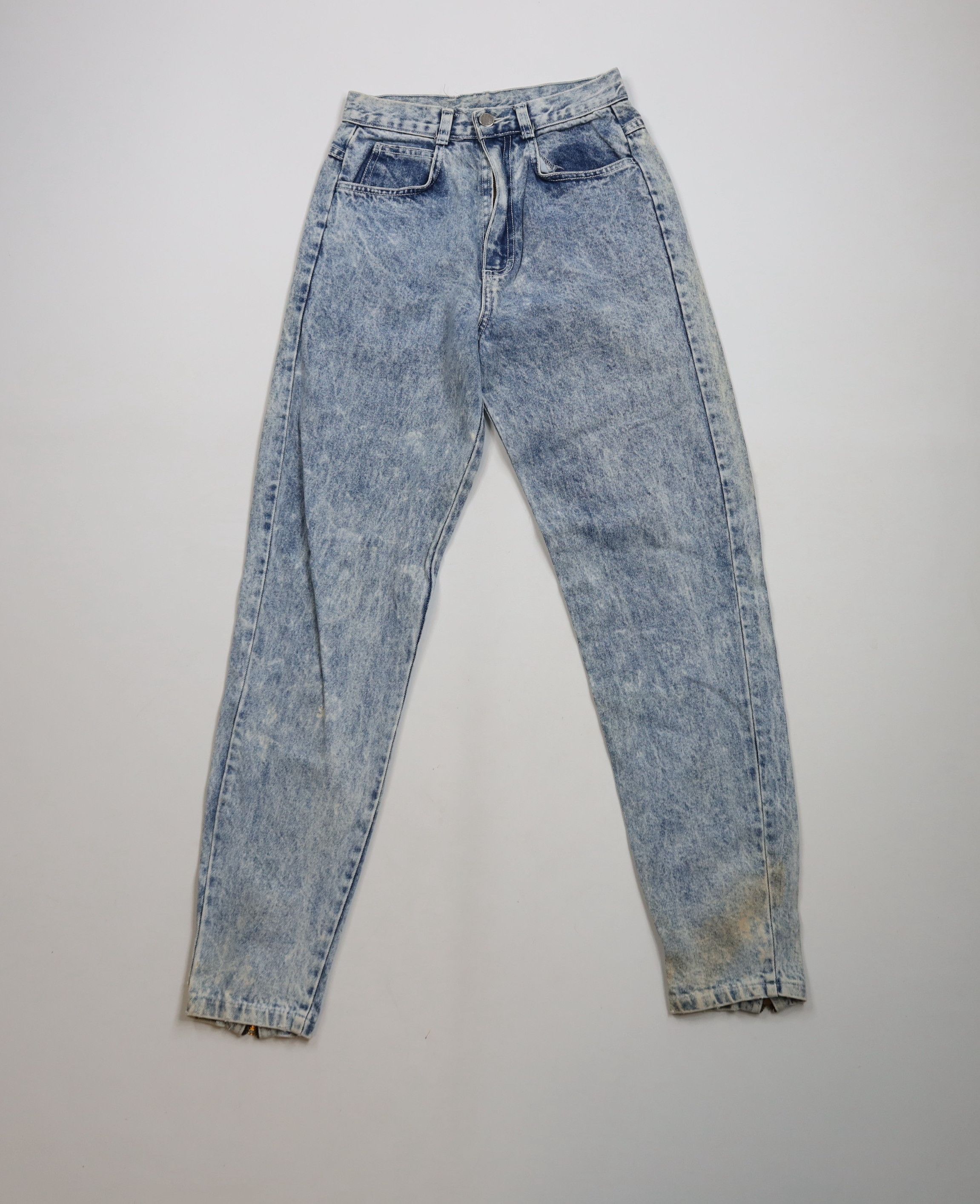 Vintage Vintage 80s 90s Streetwear Acid Wash Tapered Leg Jeans USA Size 28" / US 6 / IT 42 - 1 Thumbnail