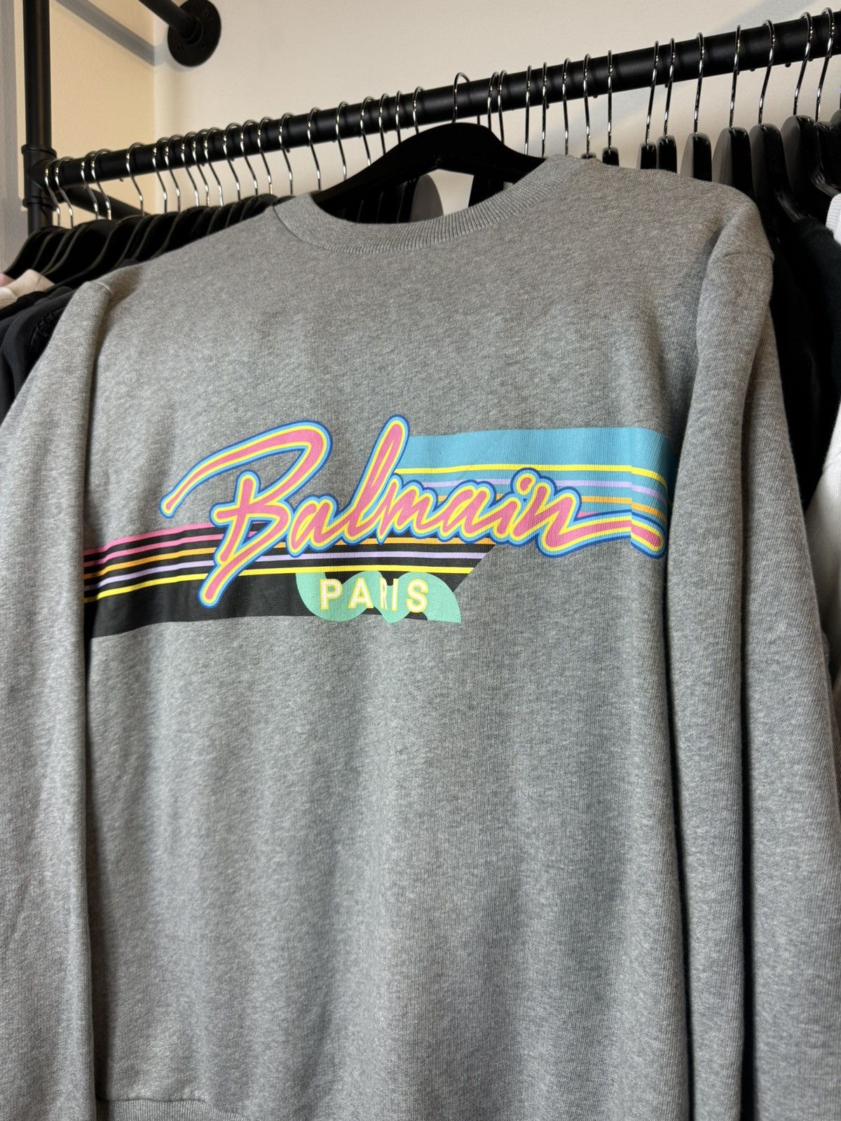 Balmain Balmain Paris Logo Crewneck Sweatshirt - Large Size US L / EU 52-54 / 3 - 3 Thumbnail