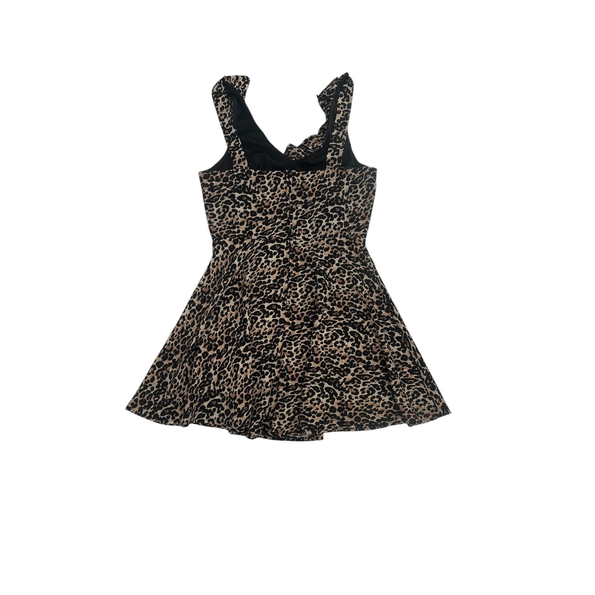 Other Crystal Doll Dress - Leopard Print Cowl Neck Mini - Size 11 Size XL / US 12-14 / IT 48-50 - 5 Thumbnail