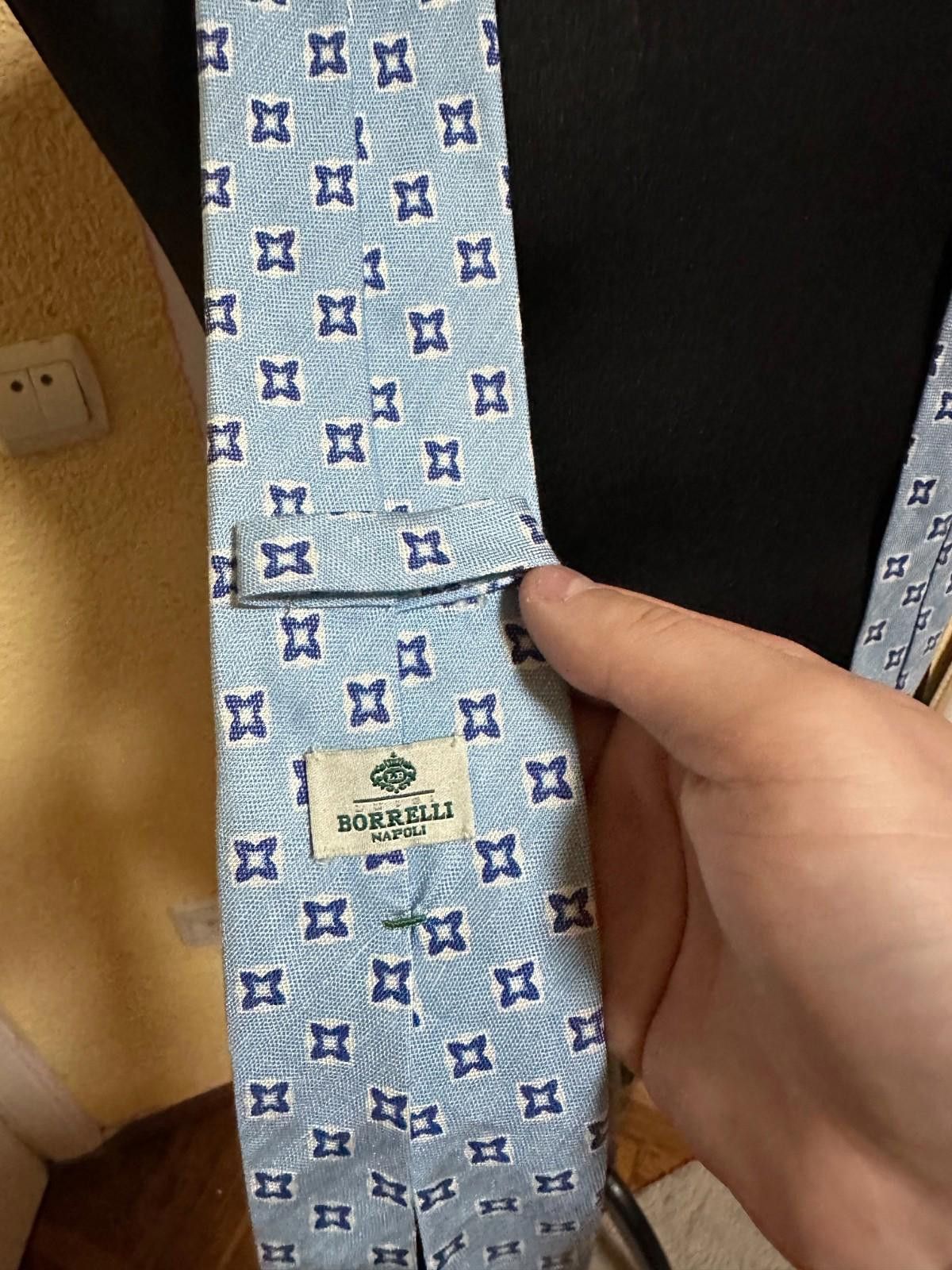 Luigi Borrelli Borrelli Napoli Blue Floral Silk Tie Size ONE SIZE - 5 Thumbnail