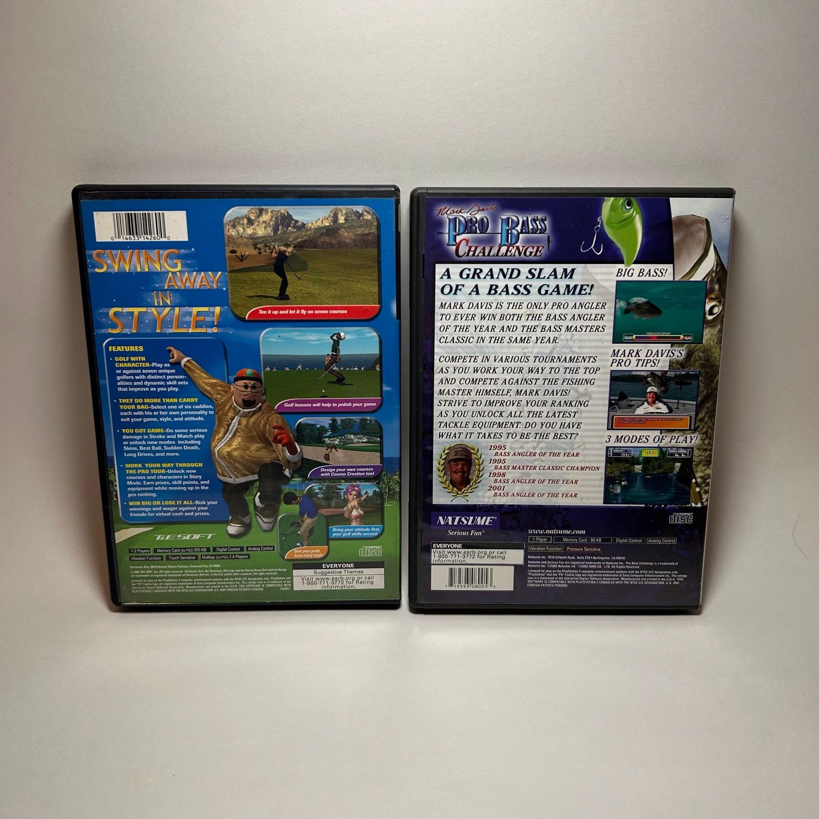 Sony Swing Away Golf + MarkDavis Pro Bass Challenge CIB Lot 2-PS2 Size 26 - 4 Thumbnail