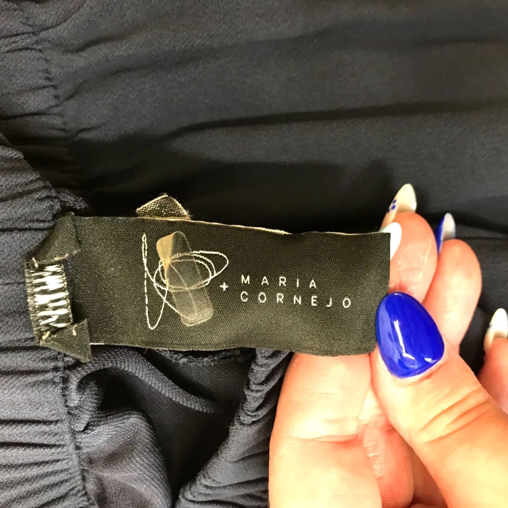 Vintage ZERO + MARIA CORNEJO - WOMEN'S 6 - NAVY ELASTIC WAIST JOGGER PANTS W/ POCKETS Size 28" / US 6 / IT 42 - 7 Thumbnail