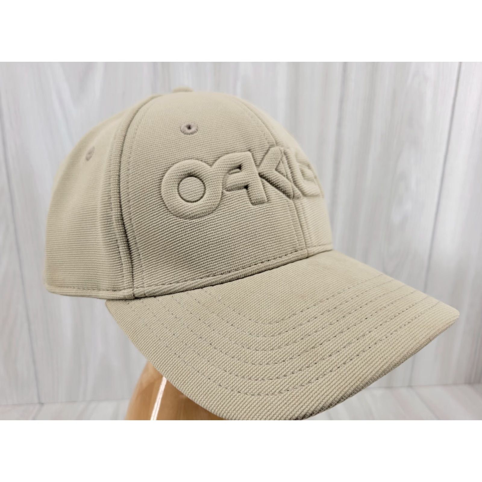 Oakley VINTAGE Oakley Hat One Size Tan Flex FIT L/XL Raised LOGO Men Baseball Cap 90s USA Outdoor Adjustable Breathable Distressed Size ONE SIZE - 5 Thumbnail