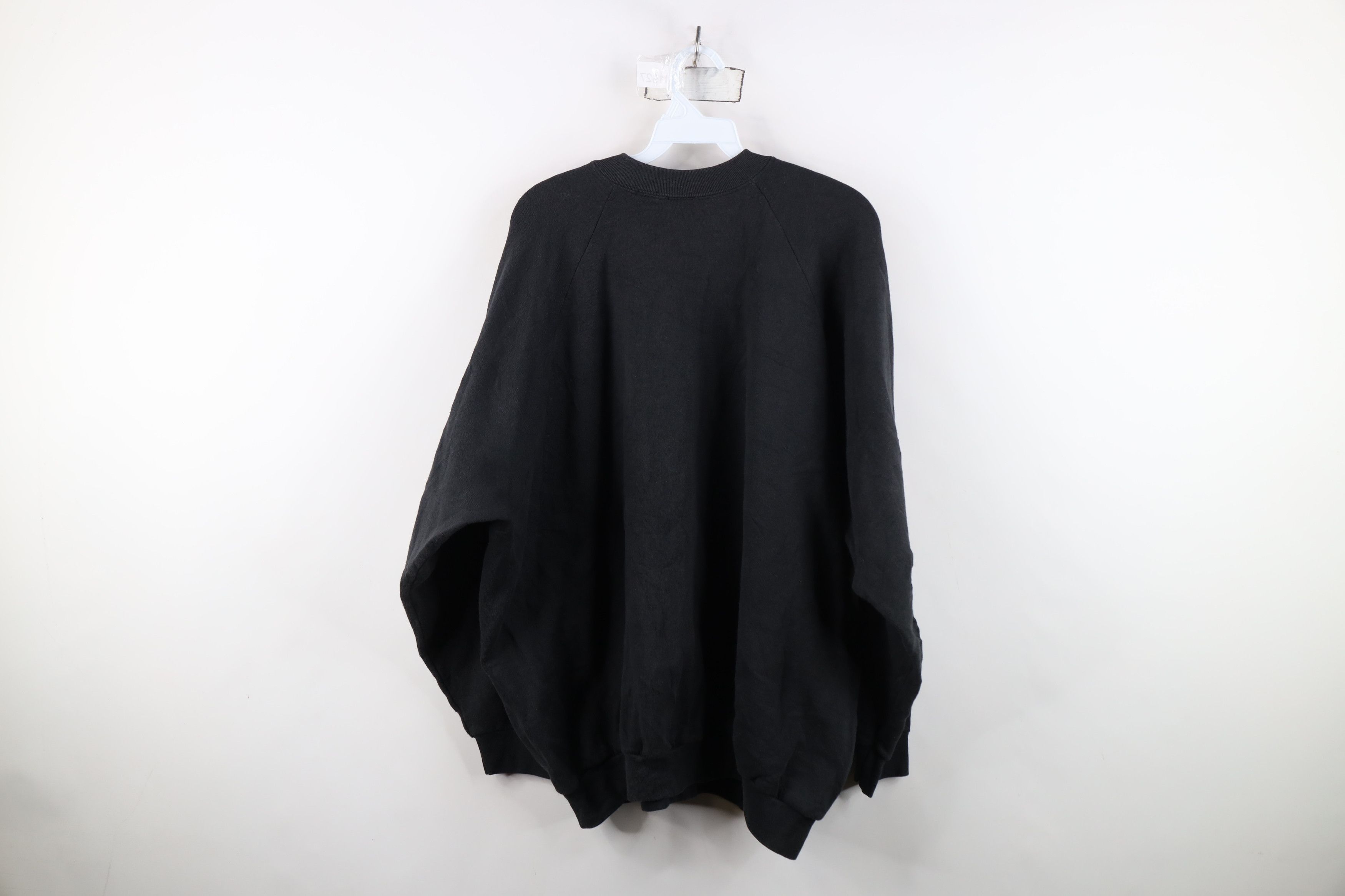 Vintage Vintage 90s Streetwear Blank Crewneck Sweatshirt Black USA Size 3XL / US 20-22 - 11 Thumbnail