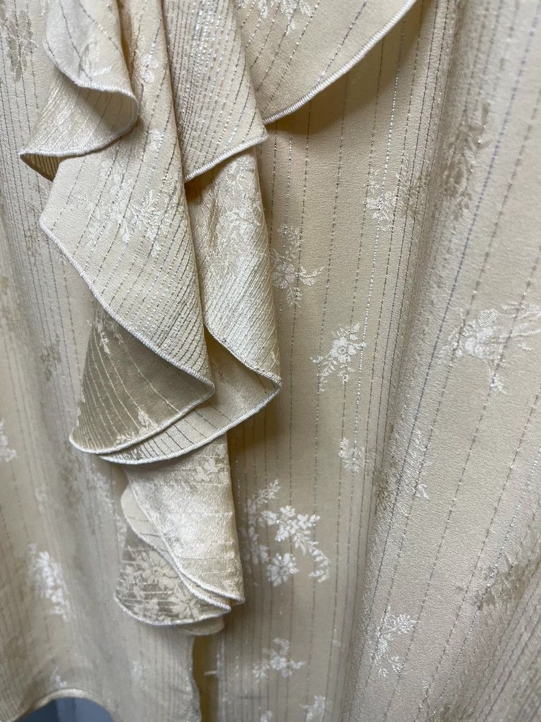 Saint Laurent Paris saint laurent paris size 38 Silk Ruffle Shirt 2503-Nextarro Size US M / EU 48-50 / 2 - 3 Thumbnail
