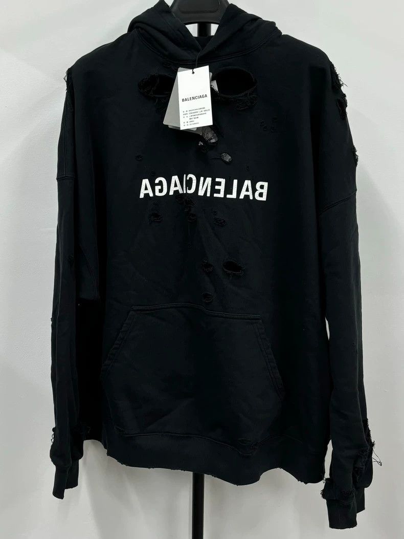 Balenciaga Balenciaga 24 FW mirror breakdown hooded sweatshirt 2505-Ne Size US M / EU 48-50 / 2 - 1 Thumbnail