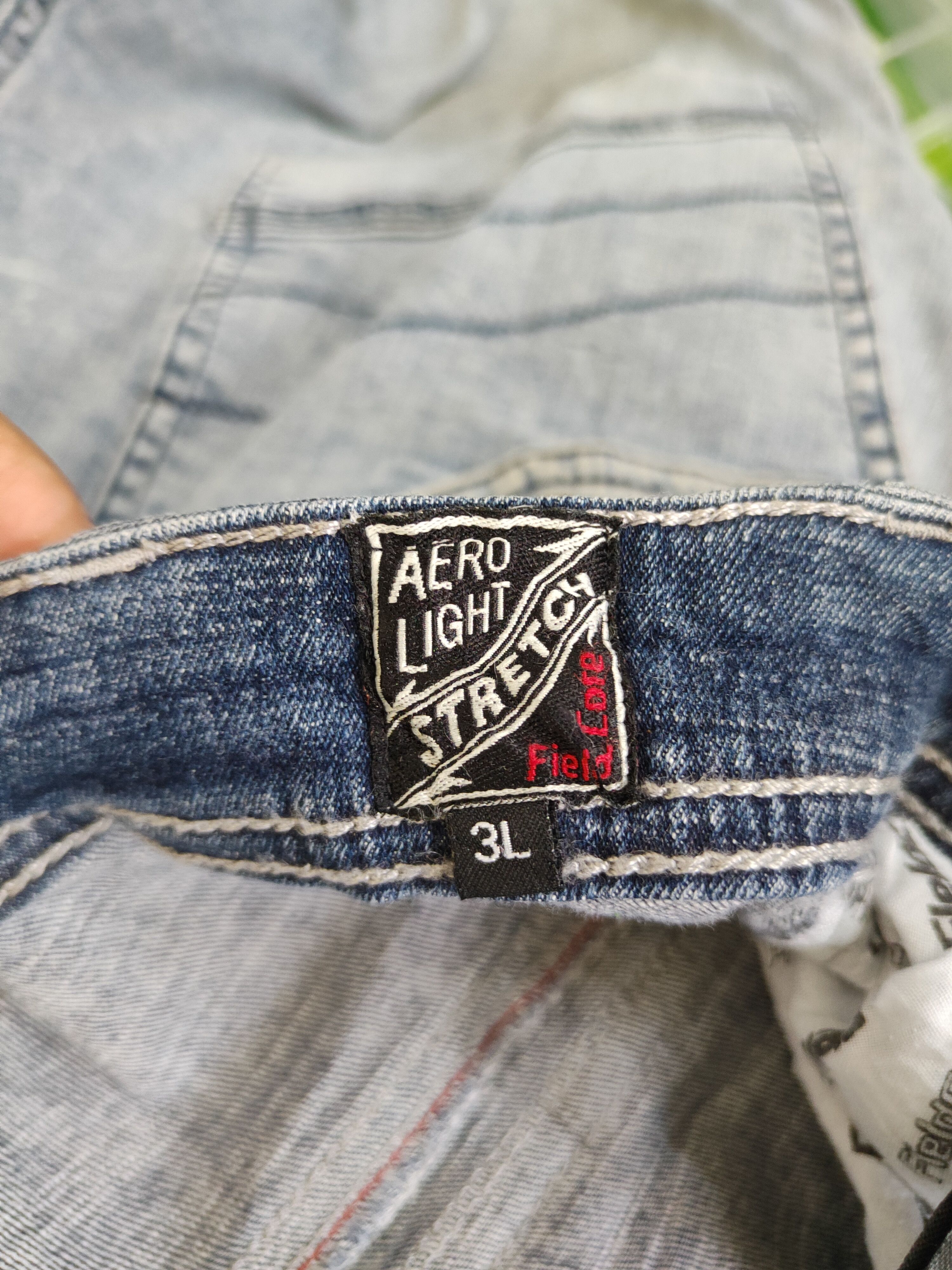 Japanese Brand FieldCore Dark Blue Distressed Ripped cargo Jeans #W1962 Size US 36 / EU 52 - 12 Thumbnail