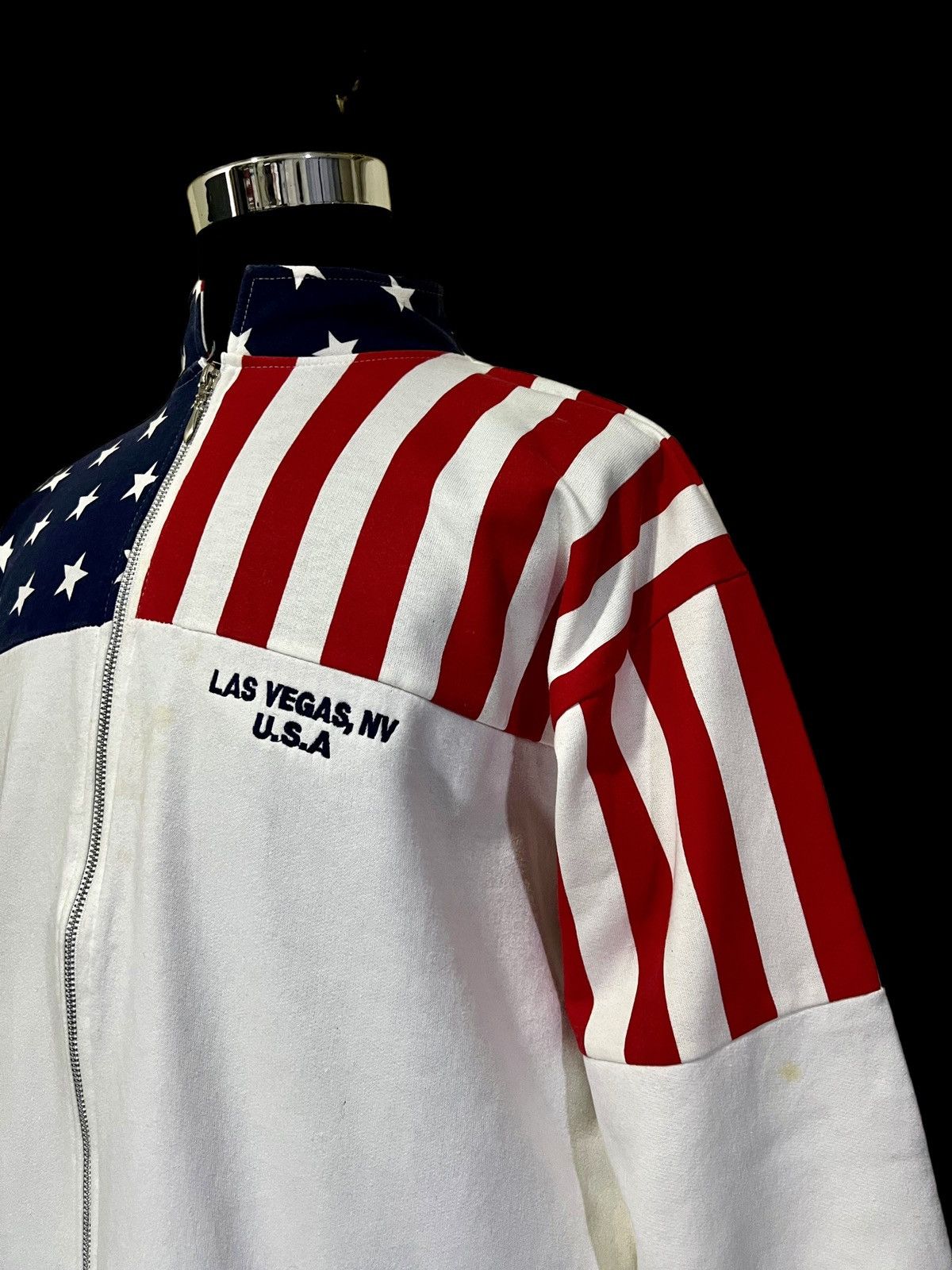 Vintage VINTAGE 90s AMERICAN FLAG SWEATER FULL ZIP Size US M / EU 48-50 / 2 - 13 Thumbnail