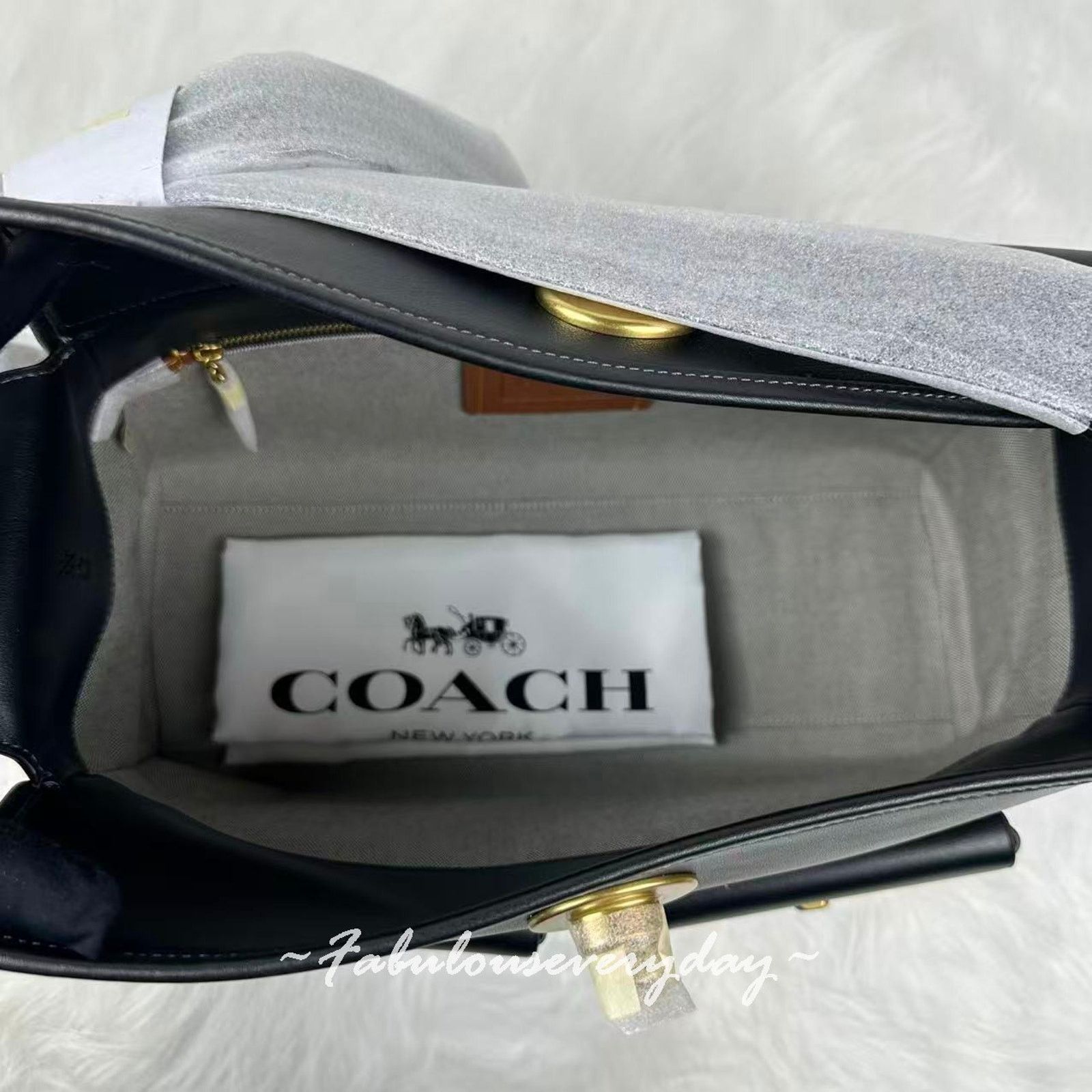 Coach Coach Haversack Bag Shoulder Bag In Leather/Brass/Black Size ONE SIZE - 12 Thumbnail