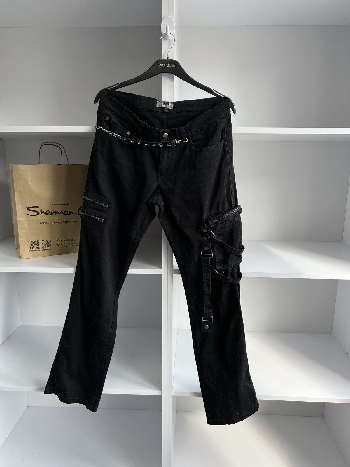 Japanese Brand × Vintage Vintage Y2k Black Japanese Style Pants Size US 32 / EU 48 - 1 Thumbnail
