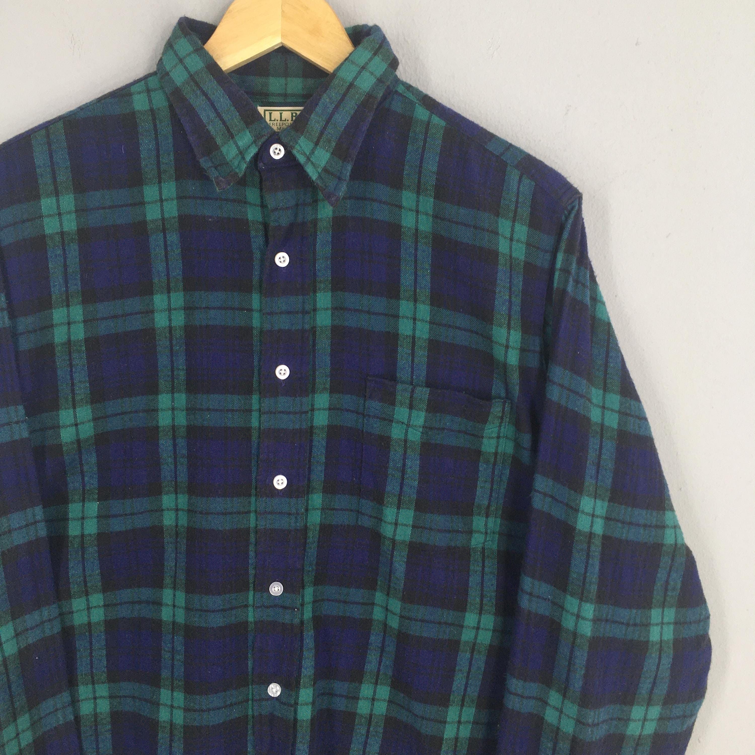 Flannel × L.L. Bean × Vintage Vintage LL Bean Flannel Checkered Shirt Men Medium Size US M / EU 48-50 / 2 - 2 Thumbnail