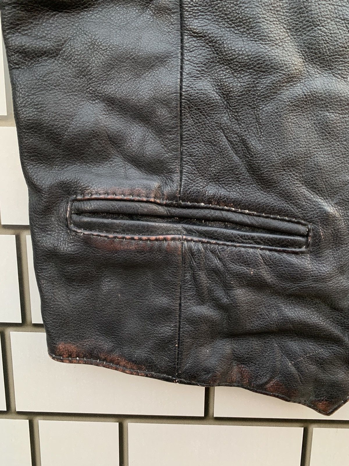 Vintage Vintage ECHT LEDER The Flying Vests Leather Jacket Size US M / EU 48-50 / 2 - 11 Thumbnail