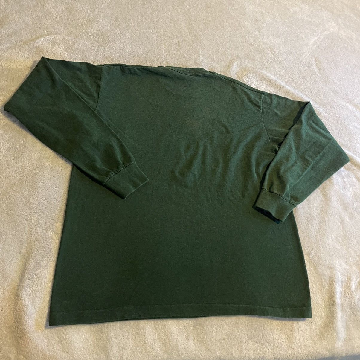 Fruit Of The Loom Vintage Shirt Men XL Green 90s Long Sleeve Streetwear Tee Size US XL / EU 56 / 4 - 2 Thumbnail