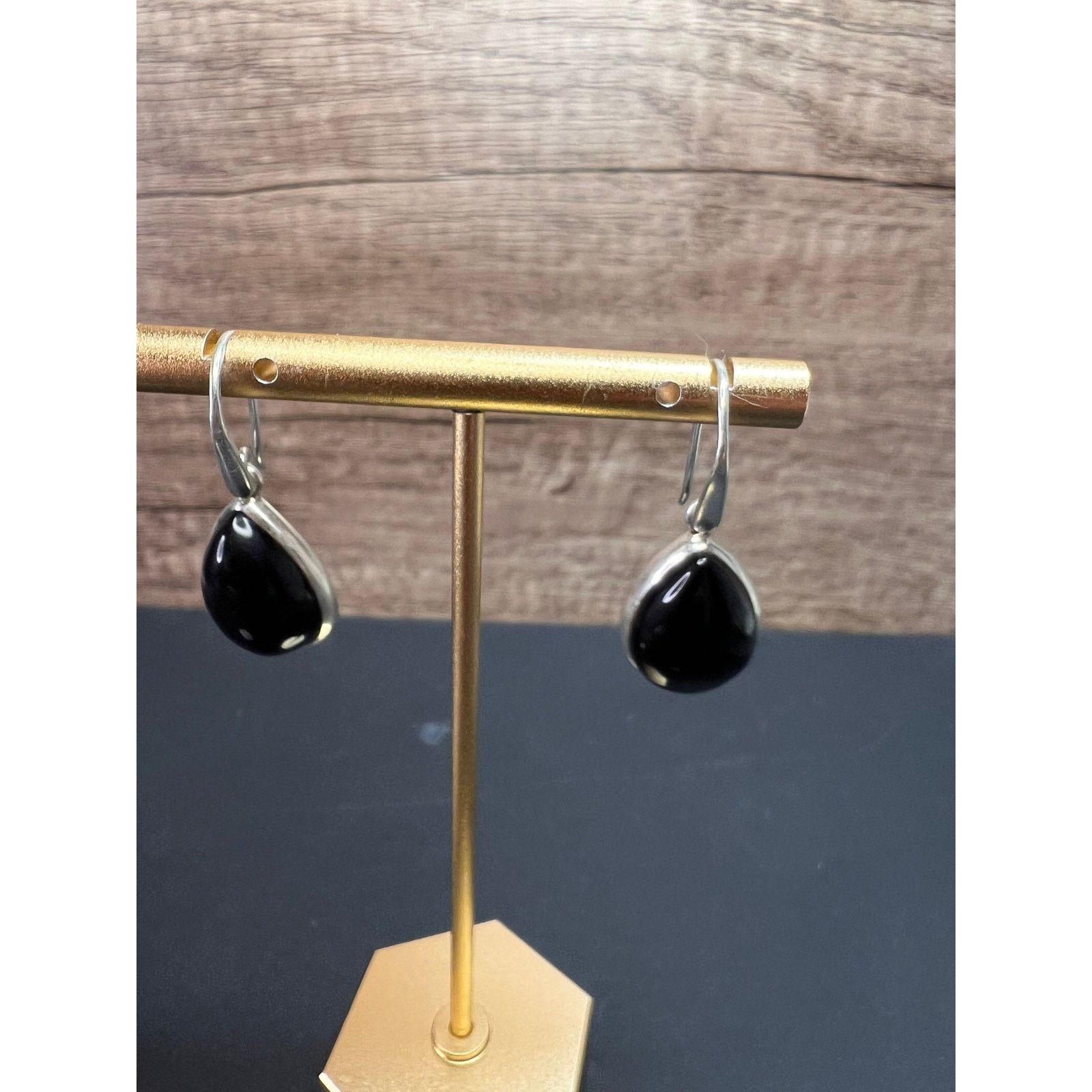 Other NEW Black Onyx sterling silver teardrop earrings 7.57 grams Size ONE SIZE - 6 Thumbnail