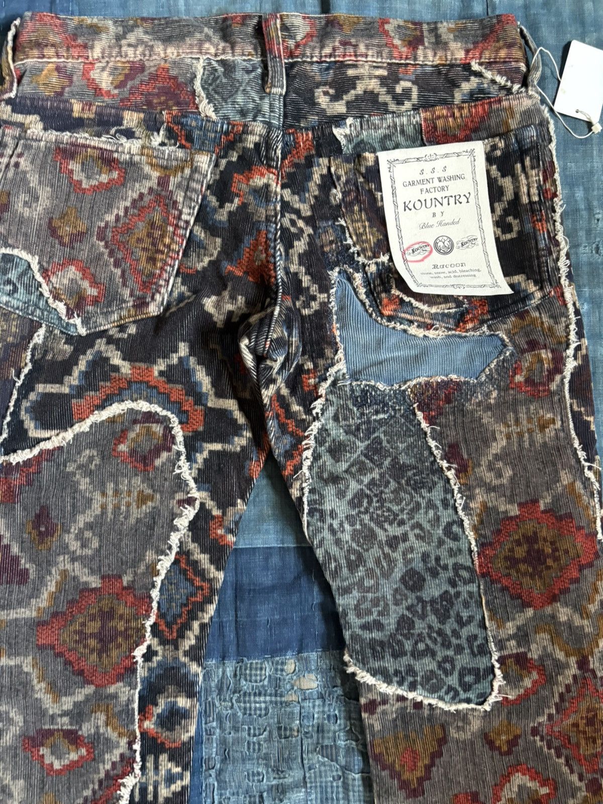 Kapital Kountry KOUNTRY Repair Mixed Pattern Corduroy Patchwork Jeans Size US 30 / EU 46 - 8 Thumbnail