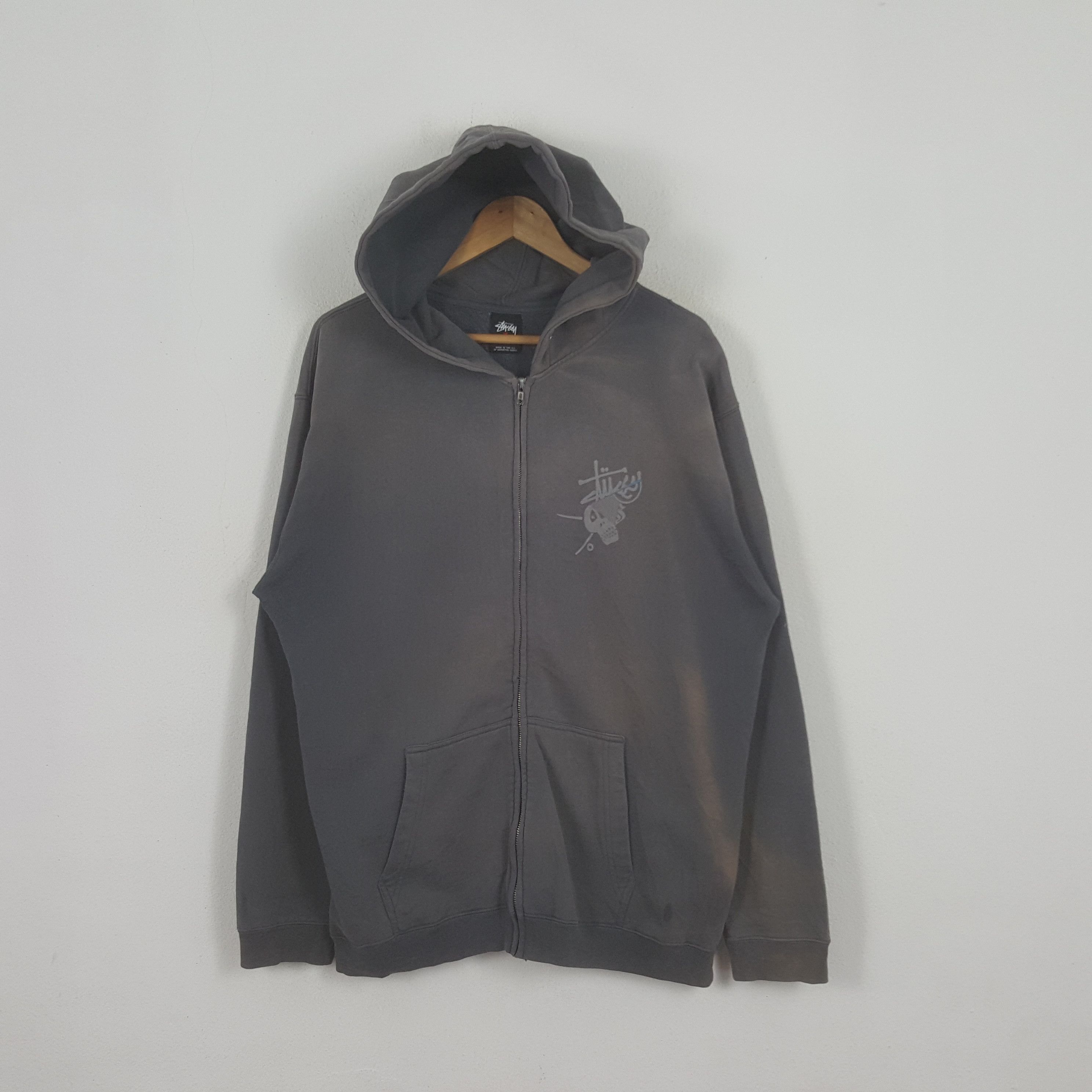 Stussy × Vintage Vintage Stussy Streetwear Style Zipper Hoodies Size US L / EU 52-54 / 3 - 3 Thumbnail