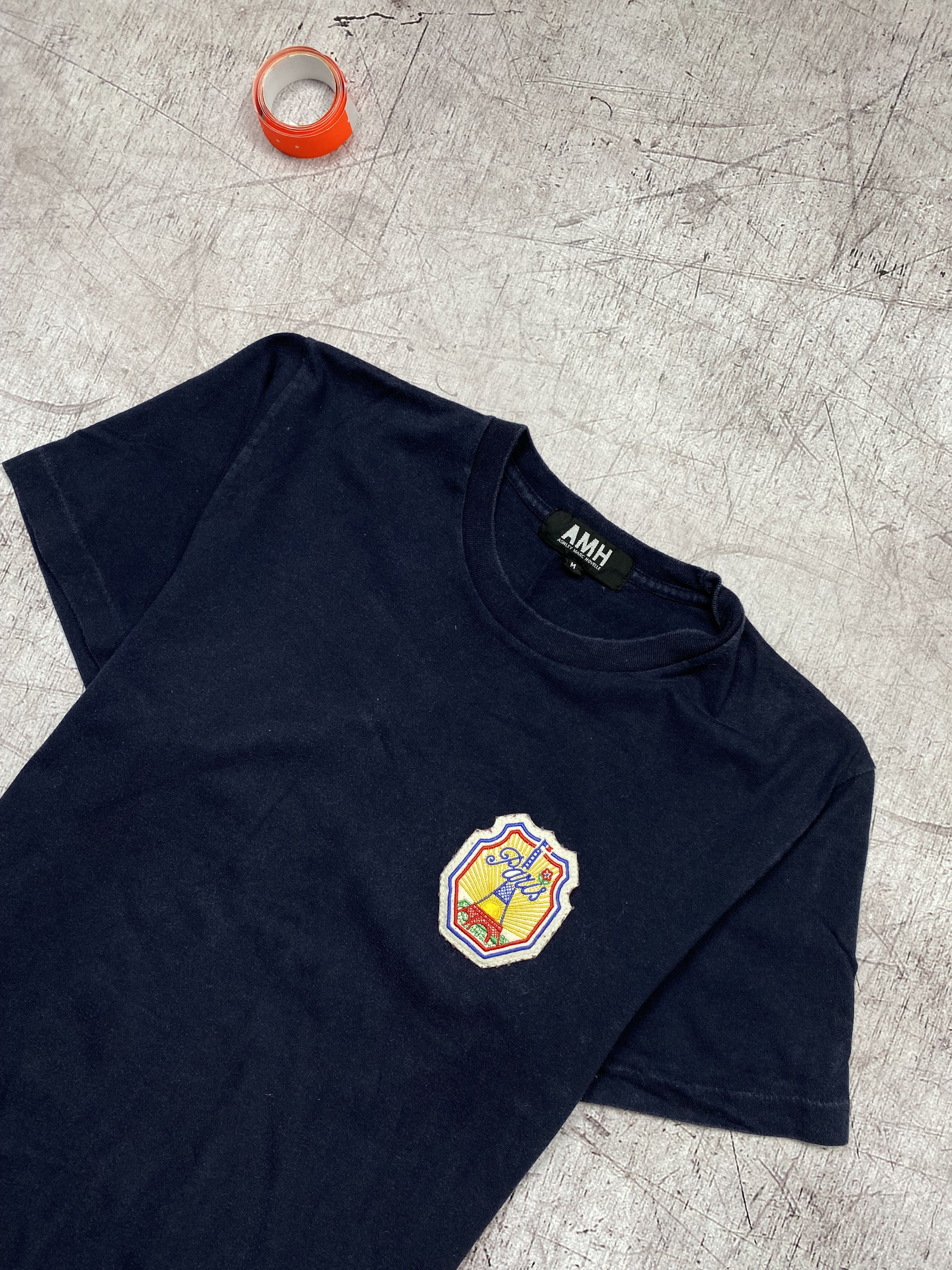 Ashley Marc Hovelle AMH Ashley Marc Hovelle Paris Vintage Mens Crew Neck T-Shirt Size US M / EU 48-50 / 2 - 2 Thumbnail