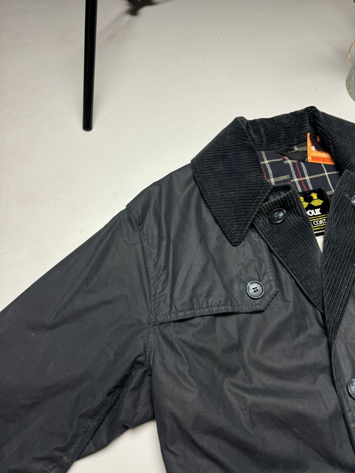 Barbour × Vintage RARE VINTAGE Barbour Wax coat Jacket y2k Size US L / EU 52-54 / 3 - 7 Thumbnail