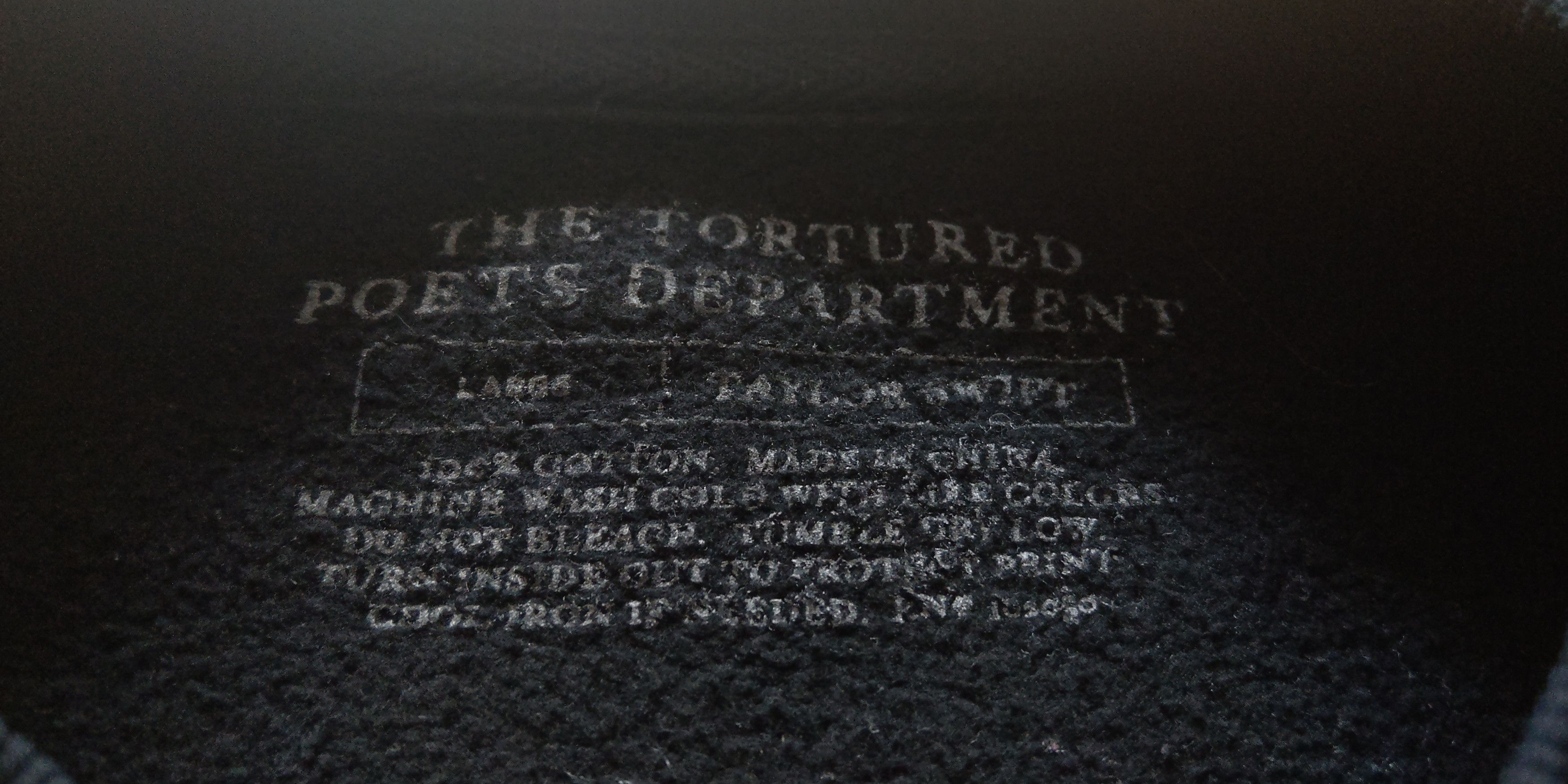 Band Tees Taylor Swift 2024 Sweatshirt Tortured Poets Department merch Size US L / EU 52-54 / 3 - 9 Thumbnail