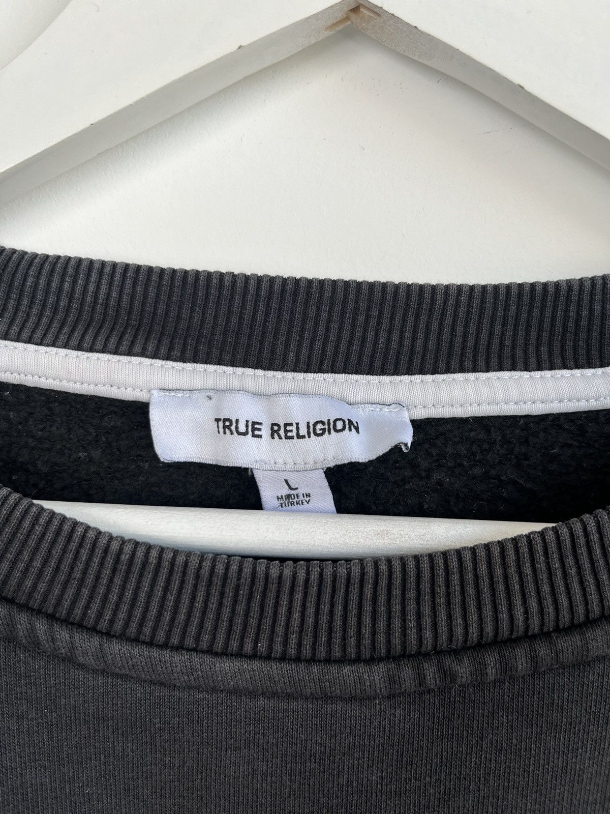 True Religion Vintage True Religion Sunfaded Sequin Logo Sweatshirt Size US L / EU 52-54 / 3 - 3 Thumbnail