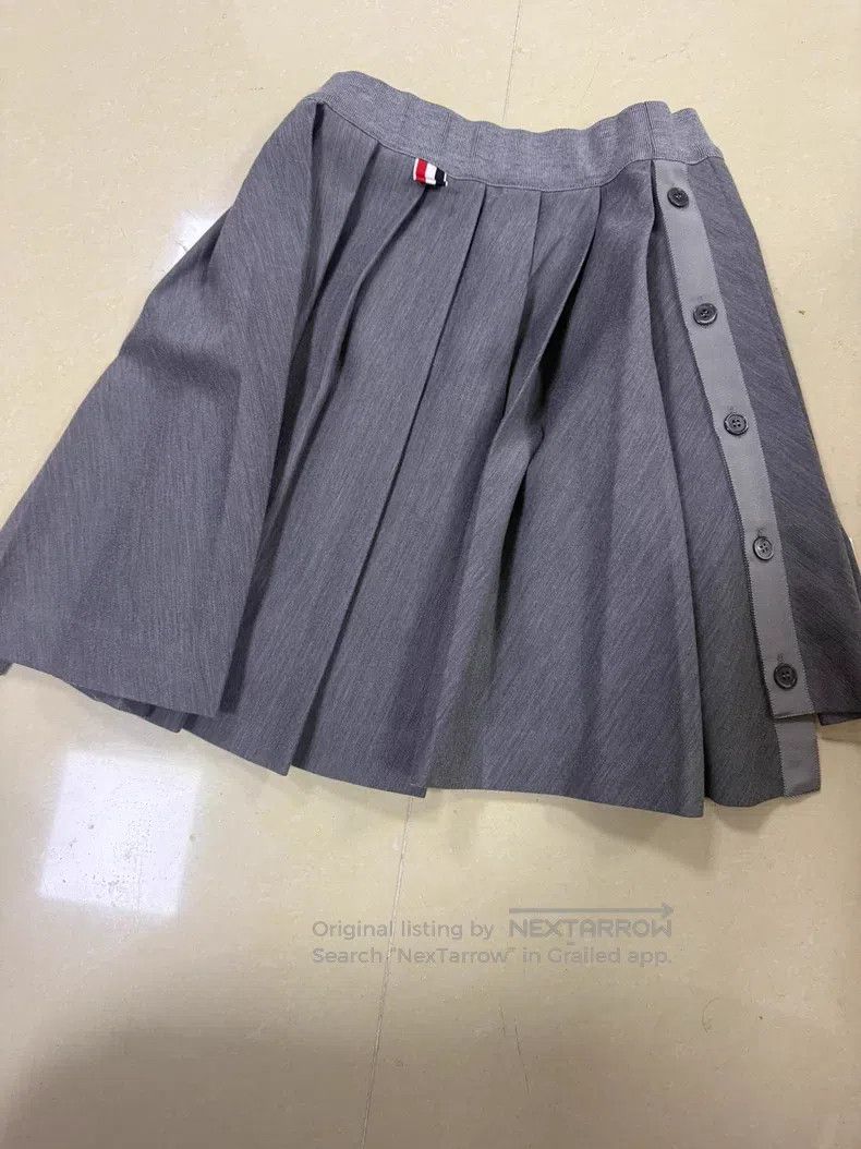 Thom Browne Thom Browne Grey Pleated Skirt Size 25" / US 0 / IT 36 - 3 Thumbnail