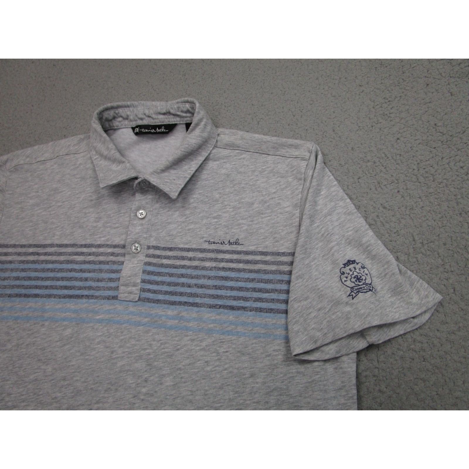TravisMathew Travis Mathew Polo Shirt Mens L Gray Valencia Country Club Golf Santa Clarita Size US L / EU 52-54 / 3 - 2 Thumbnail