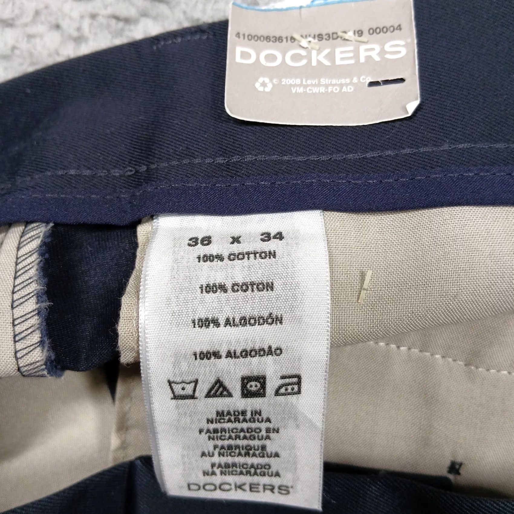 Dockers Dockers D3 Classic Fit Pleated Khaki Pants Men 36x34 Navy NWT Size US 36 / EU 52 - 5 Thumbnail