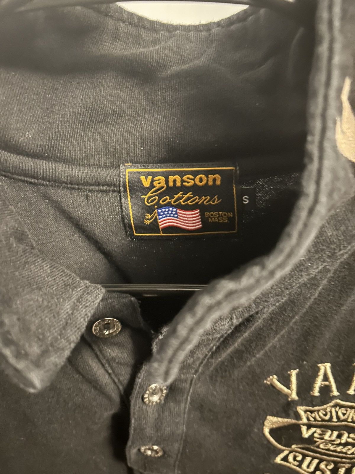 Vanson Leathers Vinatge Vanson black leather skull polo shirt Size US S / EU 44-46 / 1 - 4 Thumbnail