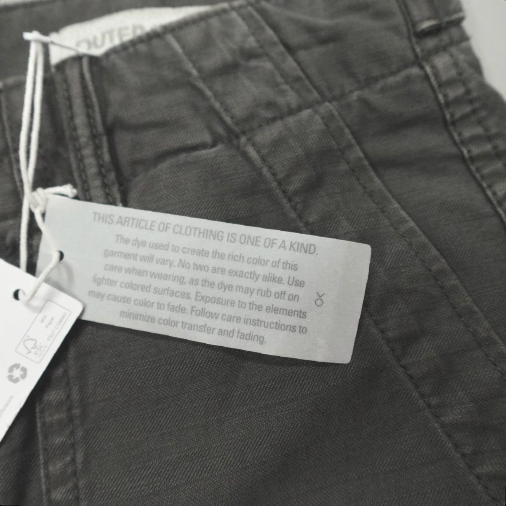 Outerknown Outerknown The Utilitarian Pants Men 28x32 Organic Cotton SOT Grey Cargo Pants Straight Leg Regular Fit (Gray) Size US 28 / EU 44 - 3 Thumbnail