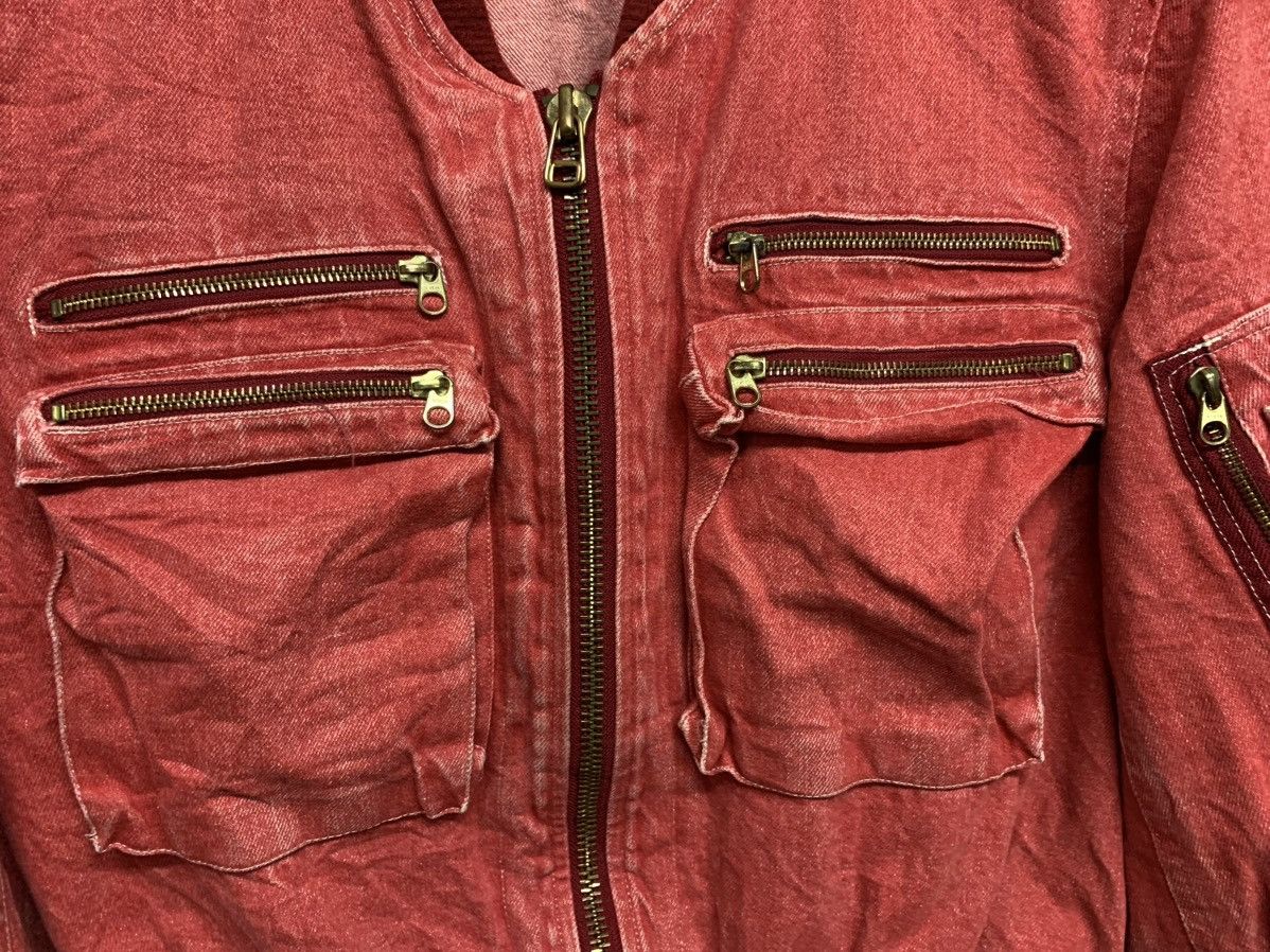 Japanese Brand × Vintage ISSEY MIYAKE INSPIRED DENIM BOMBER JACKET RARE DESIGN Size US L / EU 52-54 / 3 - 6 Thumbnail