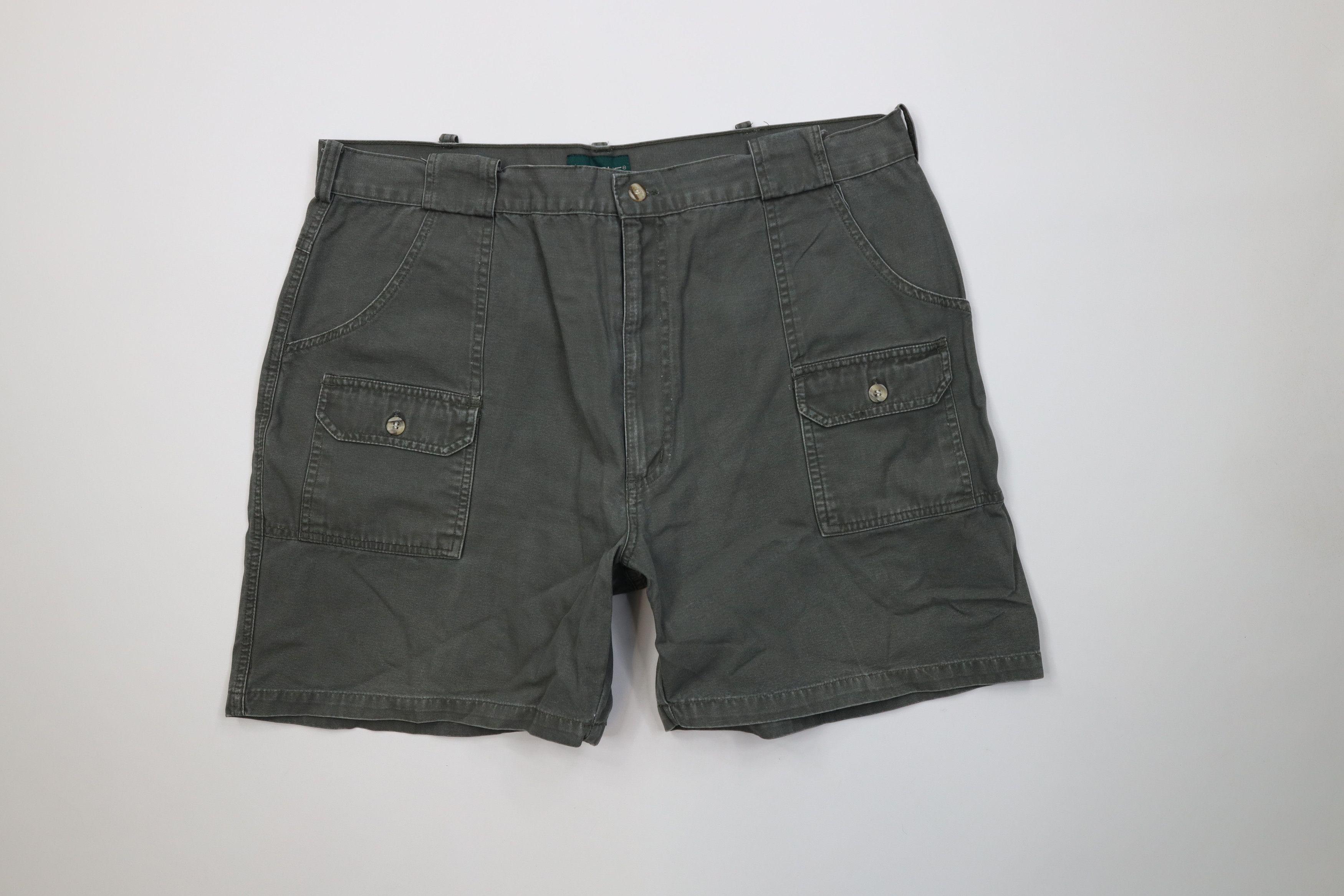 Vintage Vintage 90s Streetwear Hiking Canvas Cargo Shorts Green Size US 40 / EU 56 - 1 Thumbnail