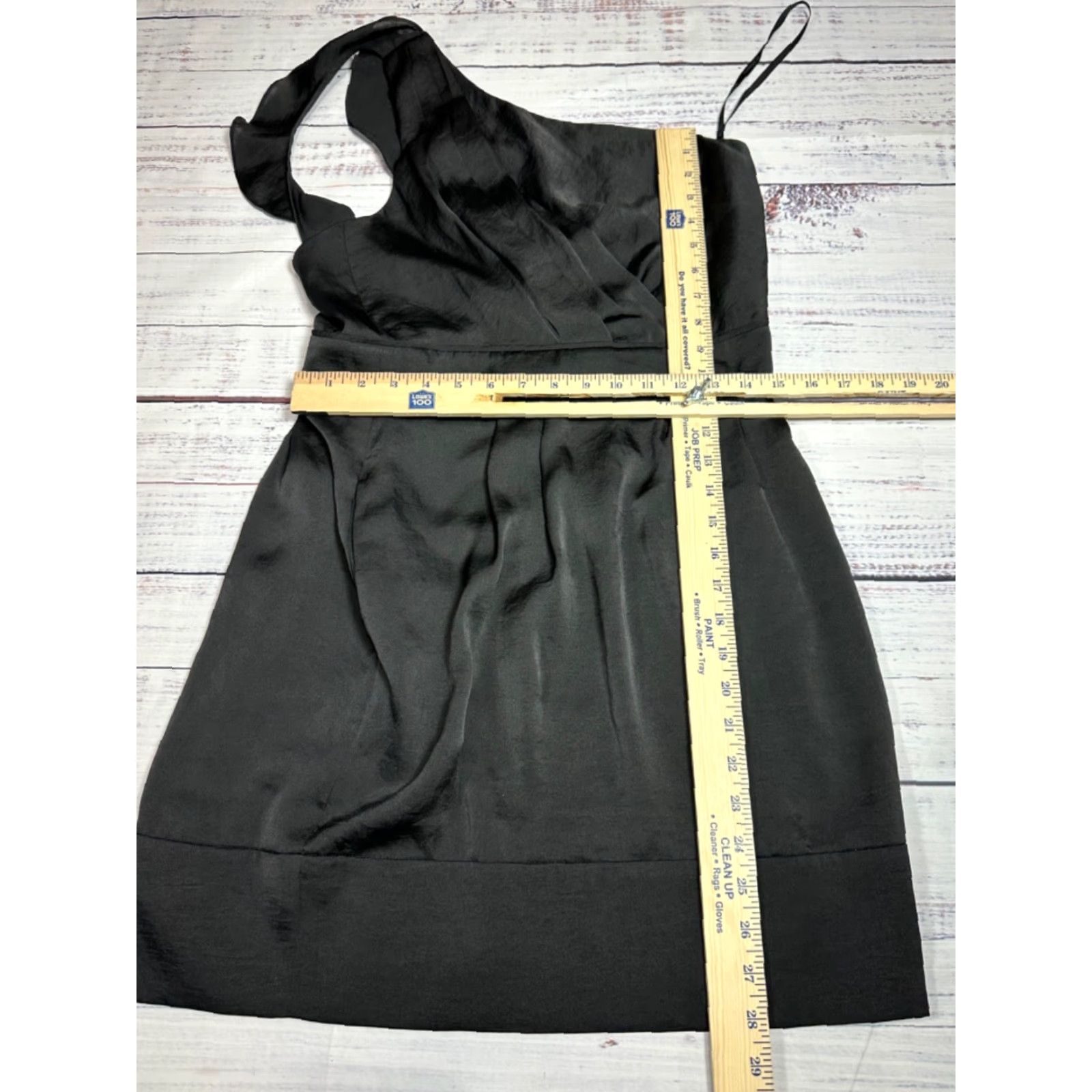 BCBGeneration BCBGeneration Women One Shoulder Short Dress Size 10 Black Lined Back Zip New Size 32" / US 10 / IT 46 - 2 Thumbnail