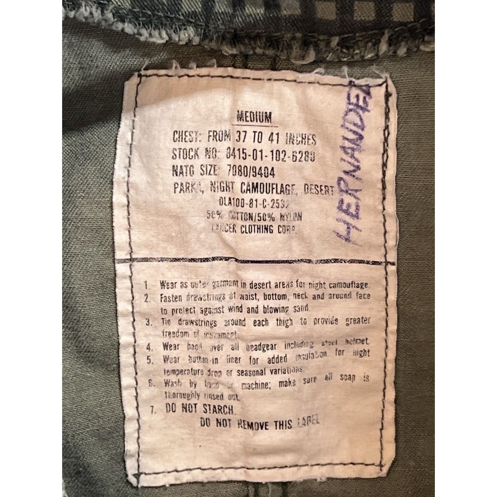 Other Parka Night Camouflage Military Issue No 8415 01 102 6280 Size US M / EU 48-50 / 2 - 3 Thumbnail