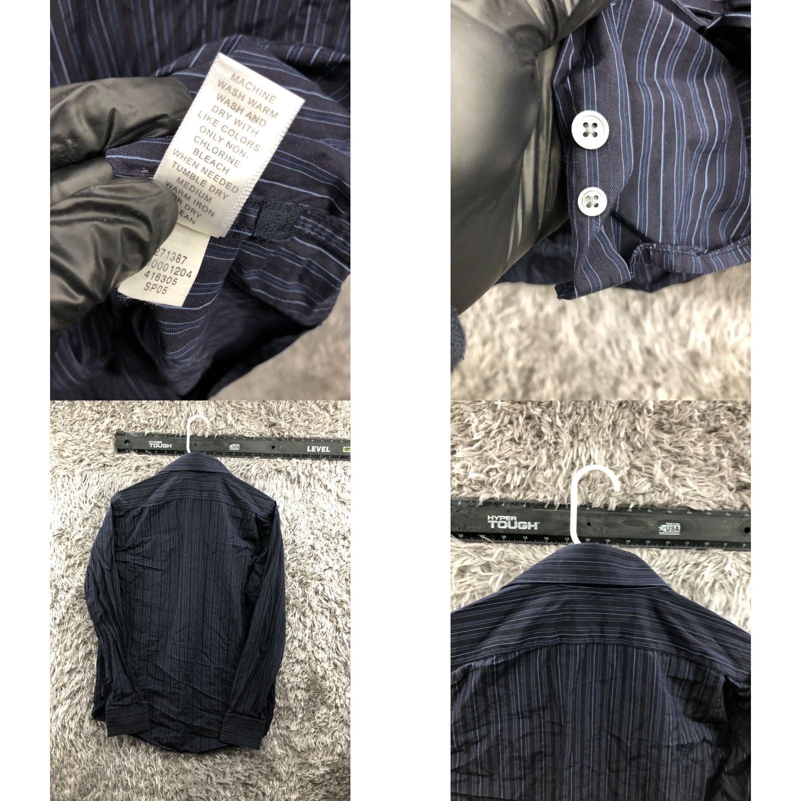 Banana Republic Banana Republic Shirt M Mens Long Sleeve Spread Collar Striped Blue Black Button-Up Casual Practical All Seasons Size US M / EU 48-50 / 2 - 8 Thumbnail