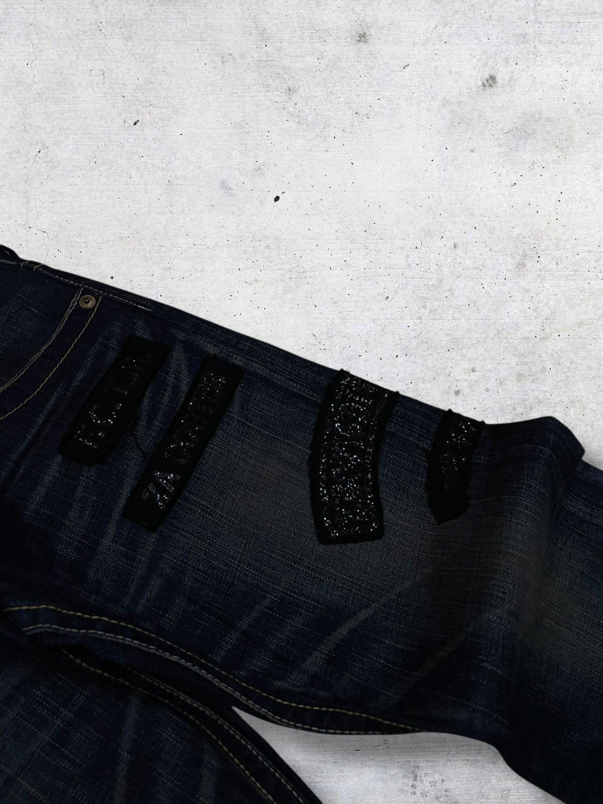 FranCisT MOR.K.S VINTAGE FRANCIS MORKS RARE DESIGNER ARCHIVE PUN PATCH DENIM Size US 29 - 9 Thumbnail