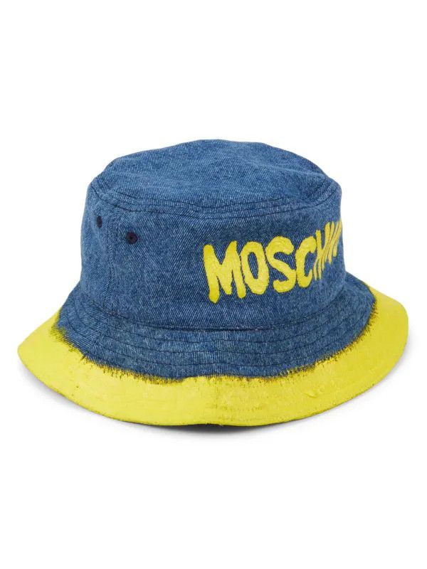 Moschino o1y0225 Size : L / Logo Denim Cap / Hat in Blue/Yellow Size ONE SIZE - 1 Thumbnail