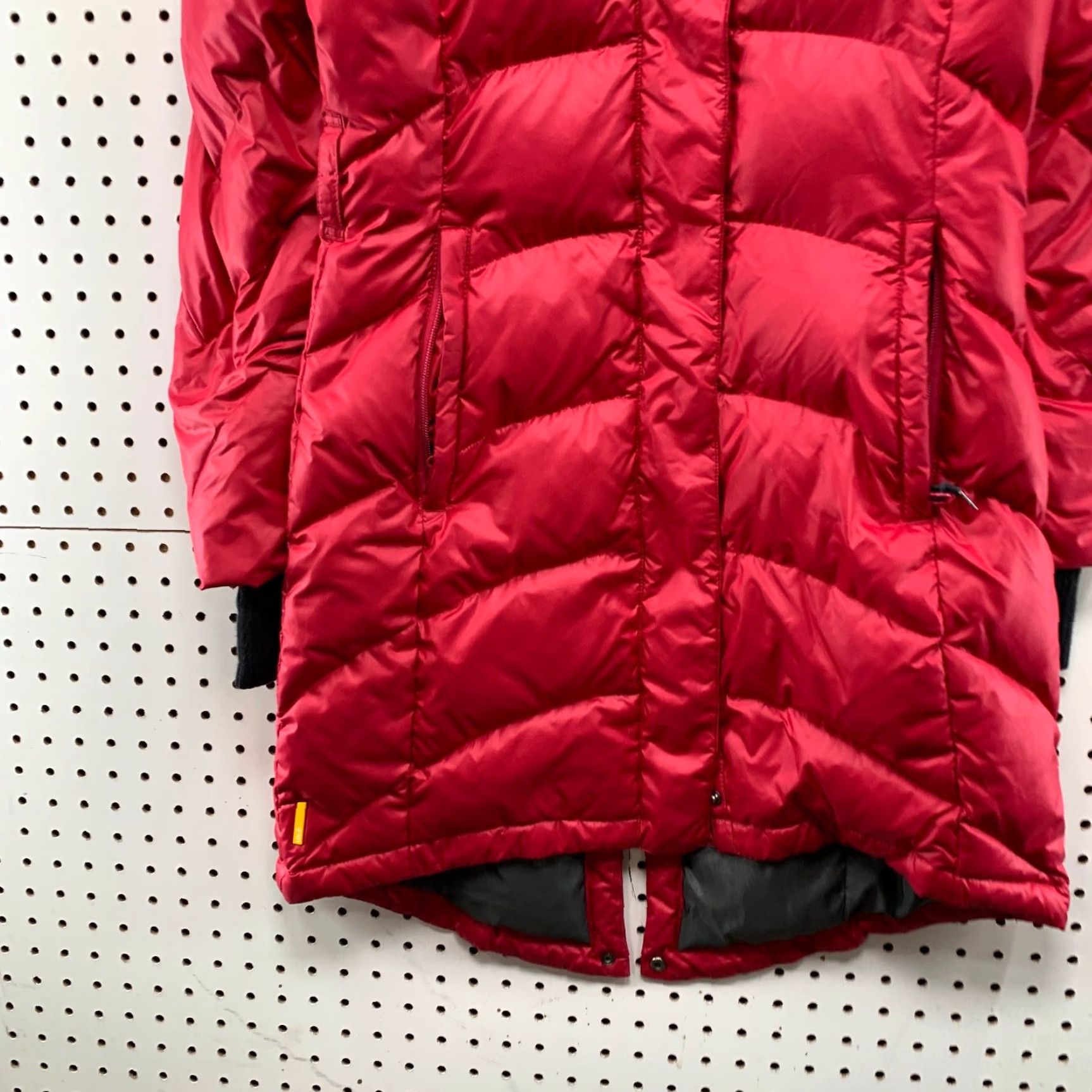 Vintage Lole Down Puffer Coat Womens M Red Quilted Long Hooded Parka Jacket Size M / US 6-8 / IT 42-44 - 6 Thumbnail