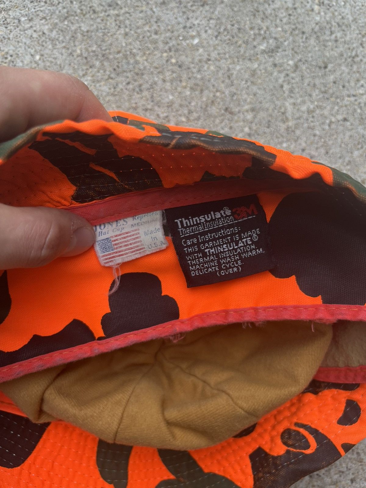 Other Vintage 3M Duck Camo Orange Bucket Hat Size ONE SIZE - 2 Thumbnail