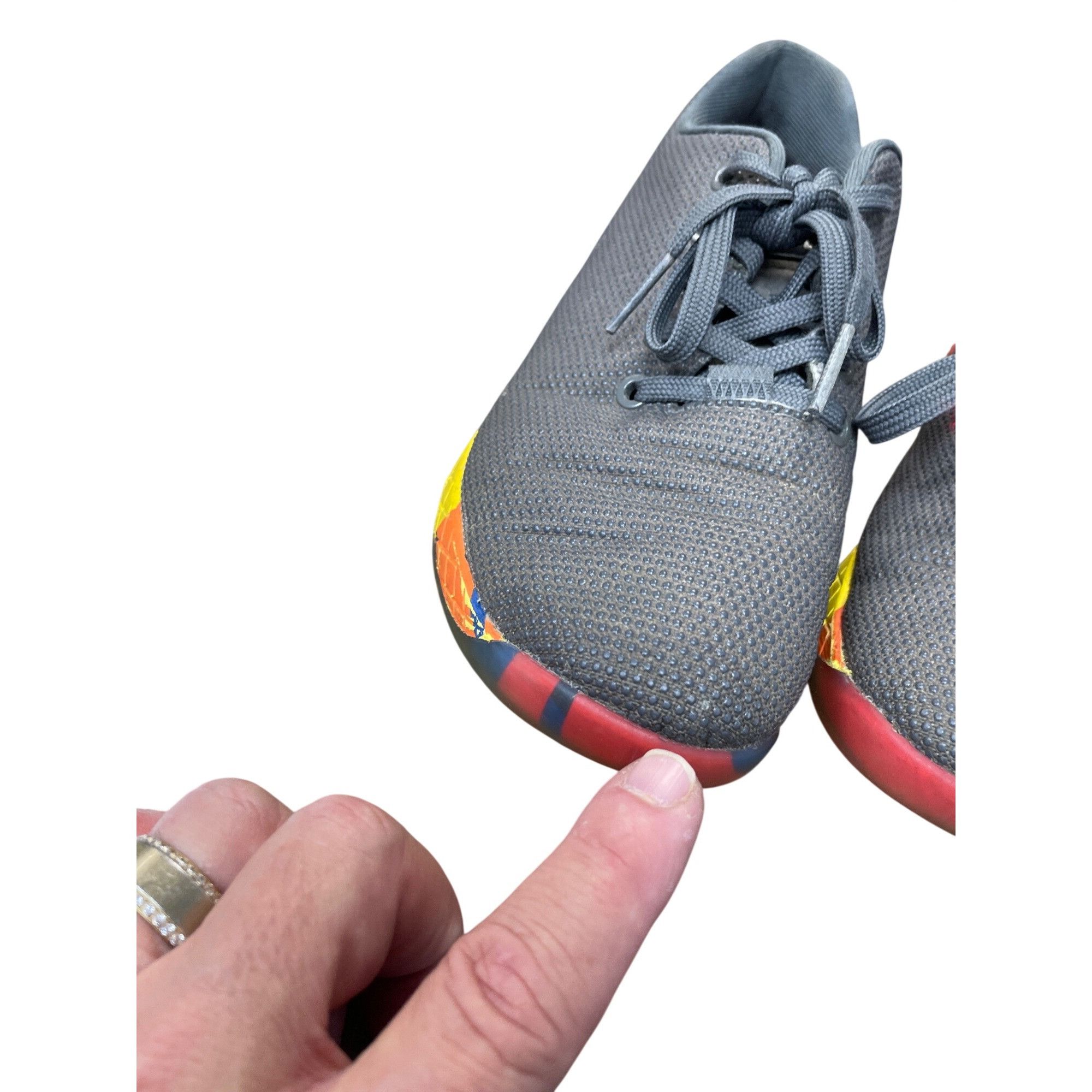 Other NoBull Womans Gray Red yellow Run walk sneakers Sz 8.5 SKU 9 Size US 8.5 / IT 38.5 - 16 Thumbnail