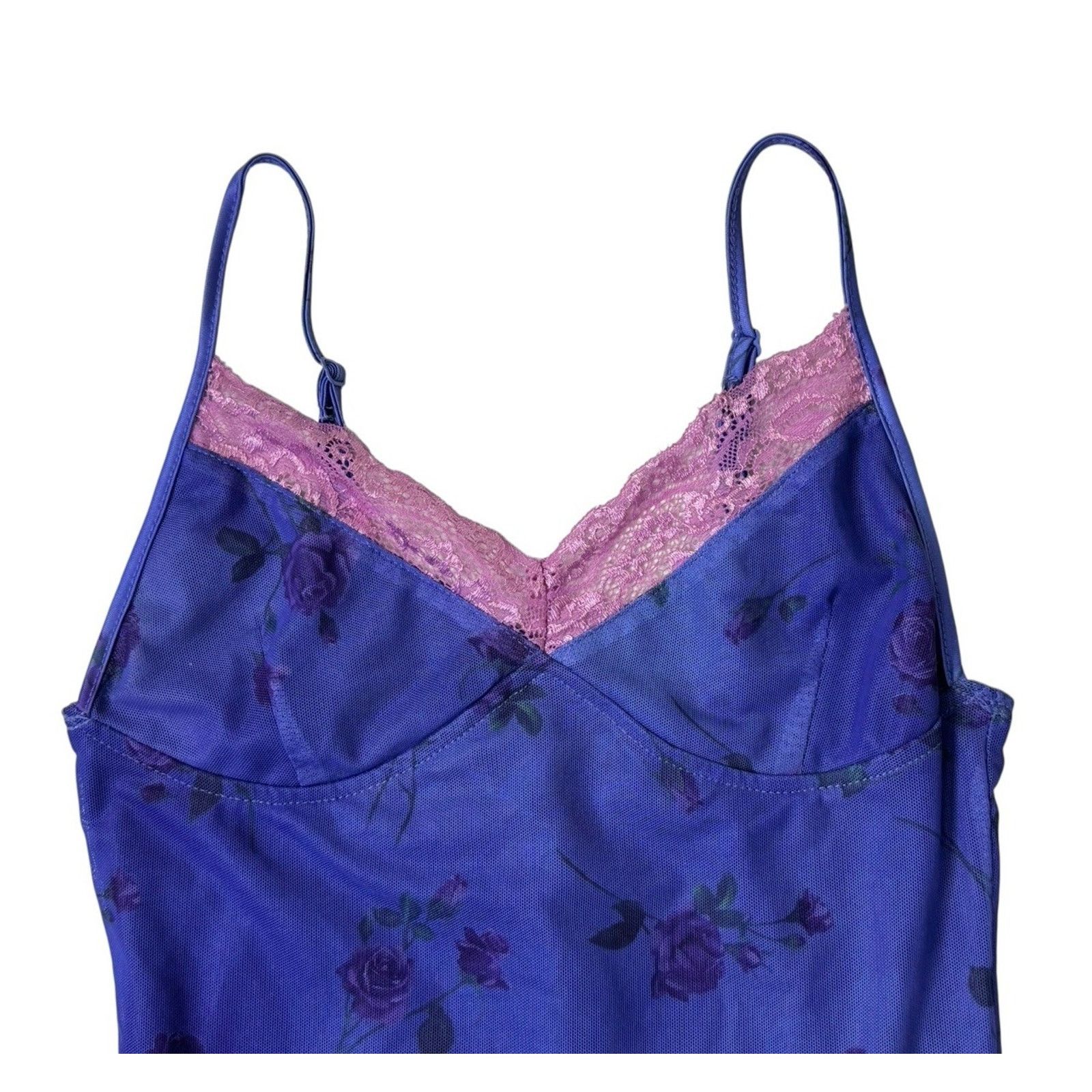 Dolls Kill DOLLS KILL MOTEL Lilac Rose Coty Mini Dress Lace Club Party Size XS / US 0-2 / IT 36-38 - 8 Thumbnail