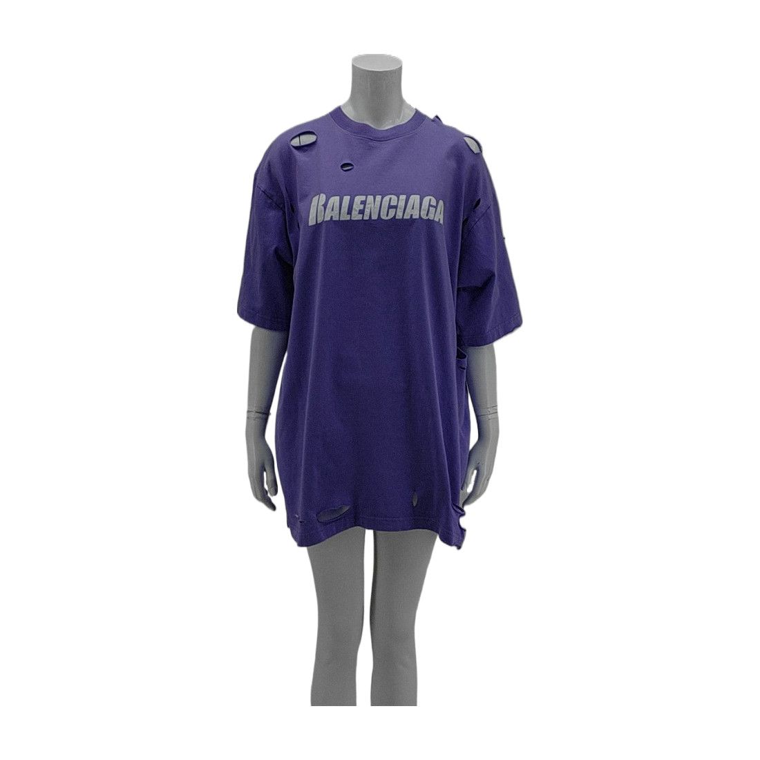 Balenciaga Balenciaga Distressed Logo T-Shirt XS Size XS / US 0-2 / IT 36-38 - 1 Thumbnail