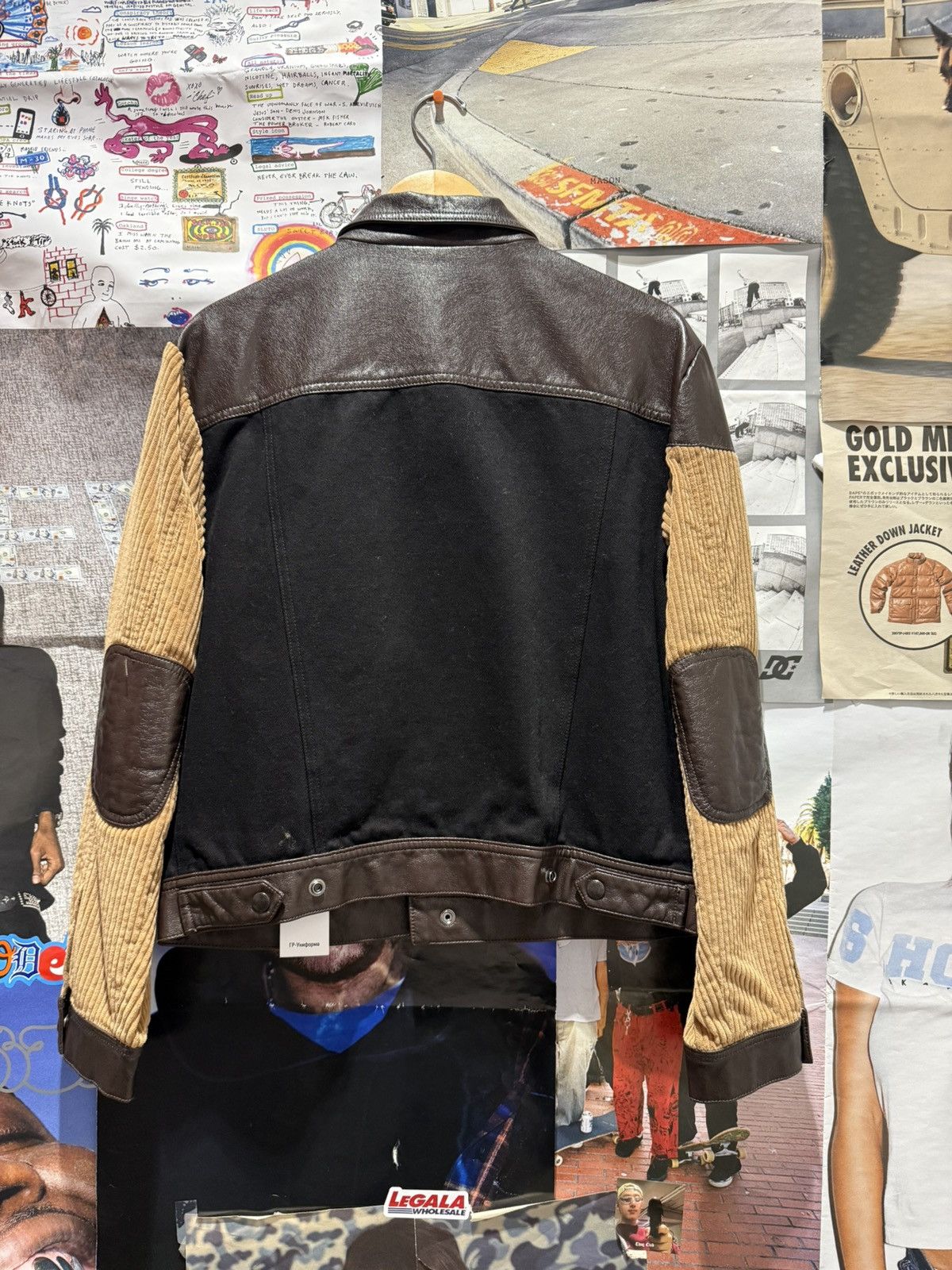 Gosha Rubchinskiy GOSHA RUBCHINSKIY DENIM BOX FIT JACKET WITH FAUX LEATHER Size US M / EU 48-50 / 2 - 3 Thumbnail