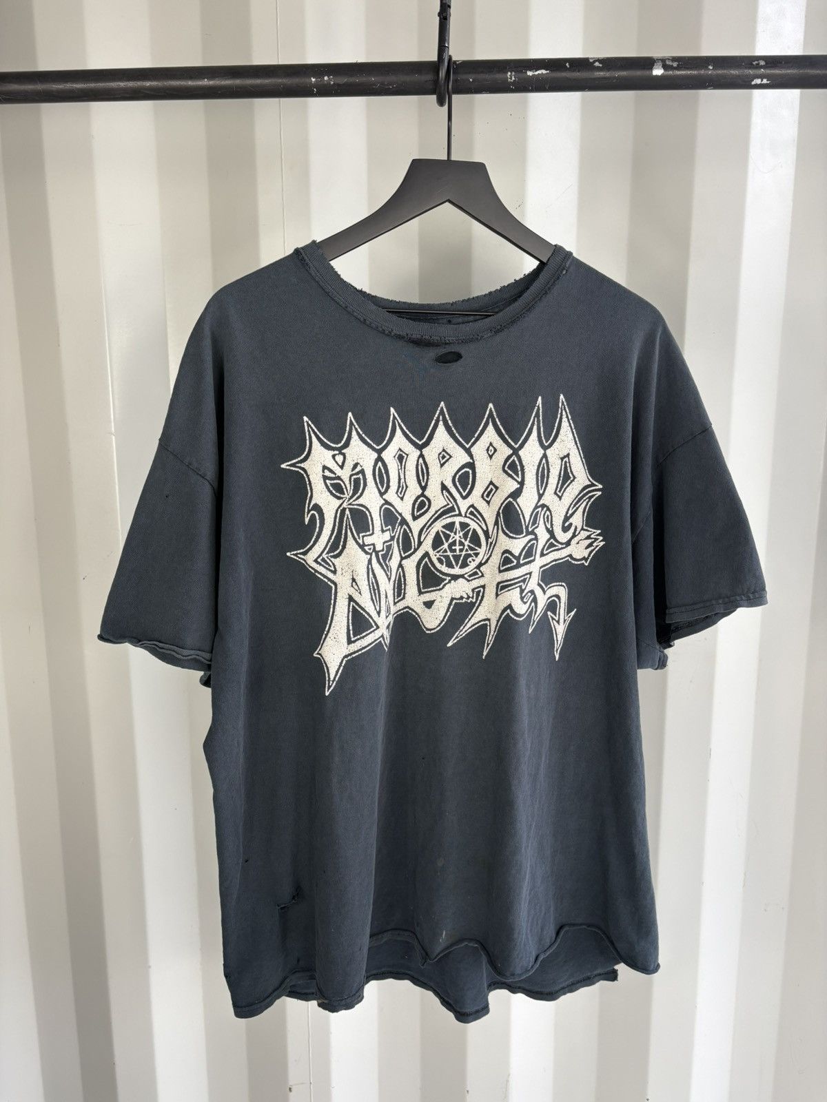 Band Tees Thrashed Morbid Angel Extreme Faded Distressed Shirt GRUNGE Size US XXL / EU 58 / 5 - 3 Thumbnail
