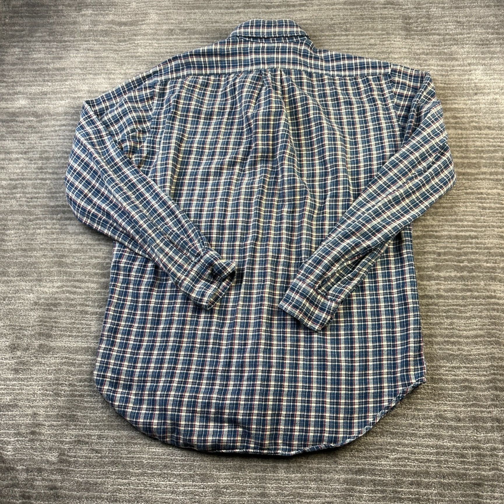 Ralph Lauren Ralph Lauren Shirt Mens Medium Blue Pony Flannel Button-Up Classic Fit Plaid Casual Cotton Polyester Button-Down Collar Spring Fall Summer Winter Size US M / EU 48-50 / 2 - 2 Thumbnail