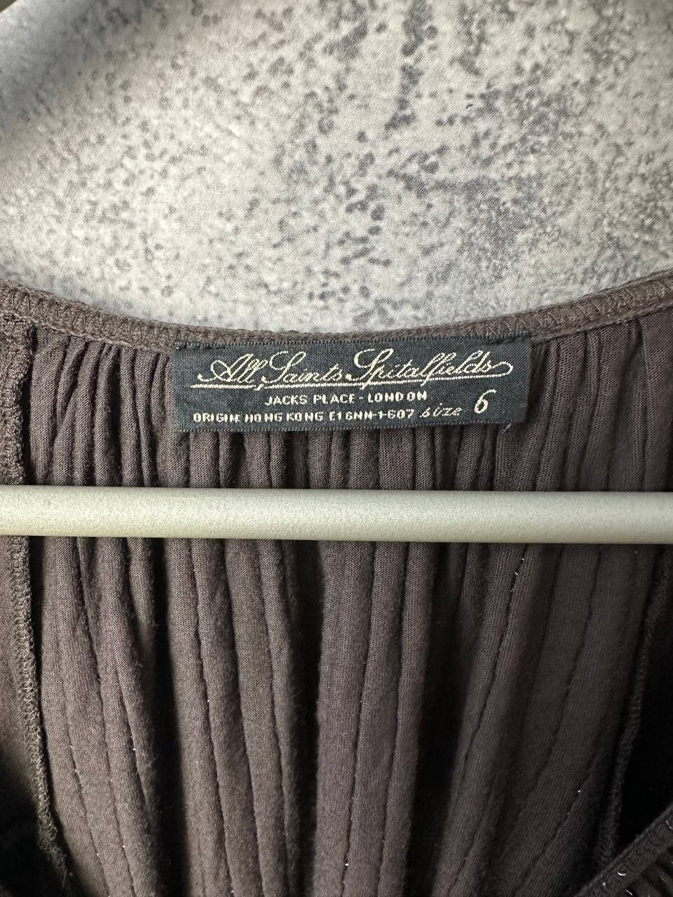 Allsaints × Vintage AllSaints Spitafields Angel Tunic Dress Brown Pleated Size M / US 6-8 / IT 42-44 - 12 Thumbnail